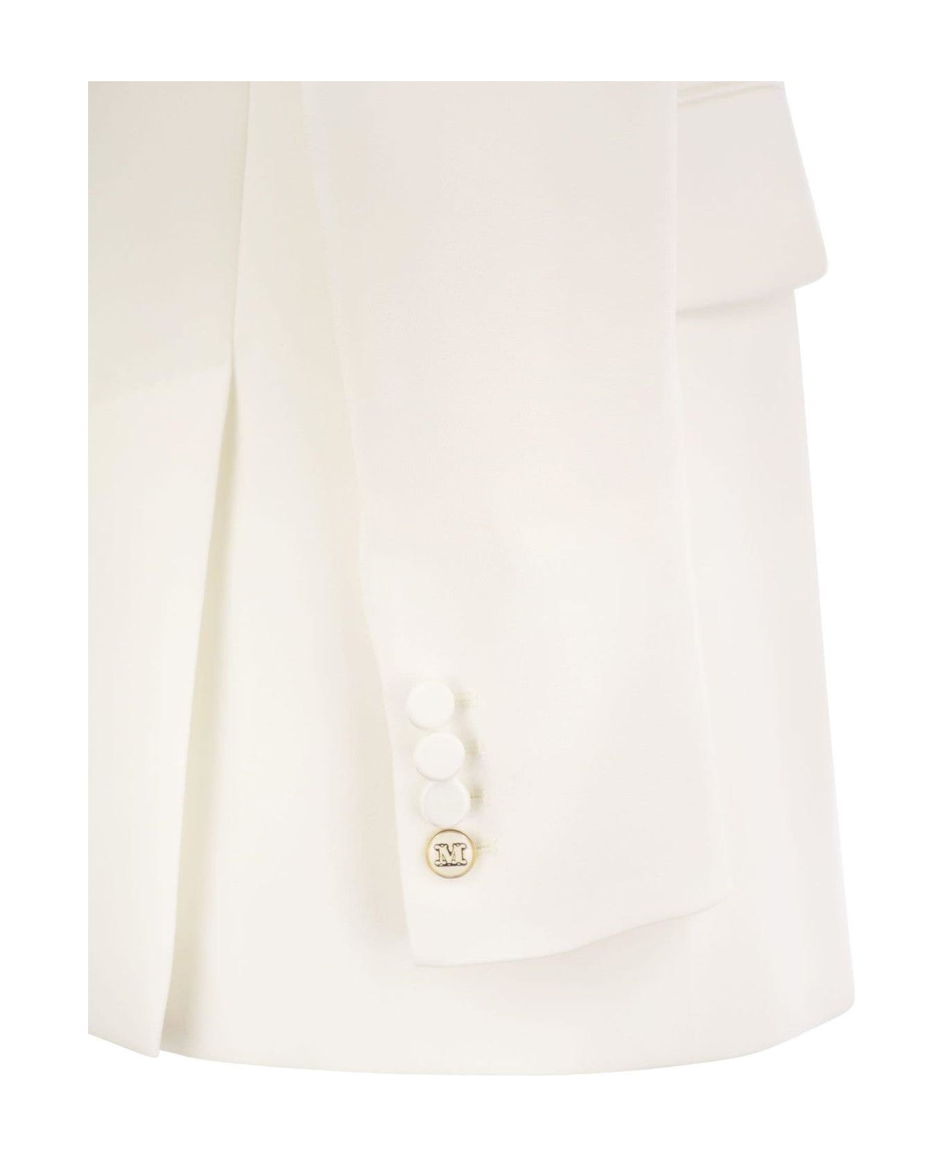 Max Mara Pianoforte Single-breasted Long-sleeved Jacket - White