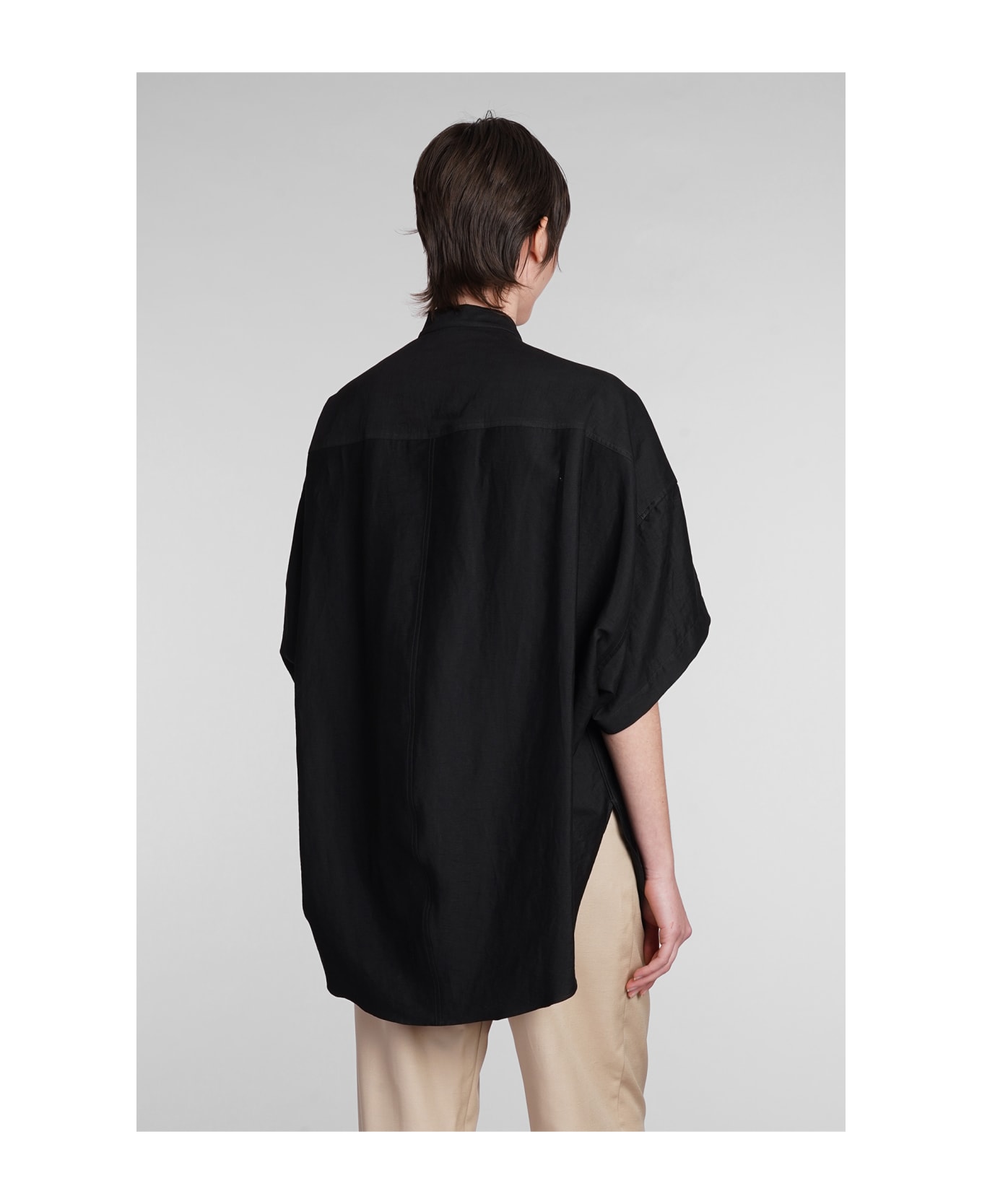 Stella McCartney Shirt In Black Linen - Black