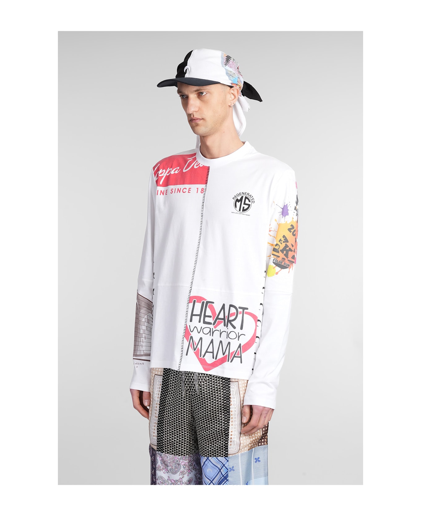 Marine Serre T-shirt In White Cotton - white