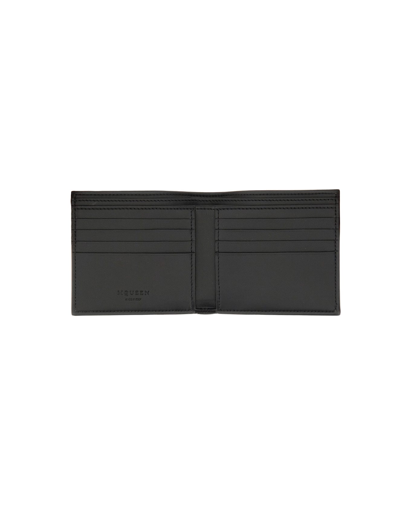 Alexander McQueen Bifold Wallet "the Skull" - BROWN