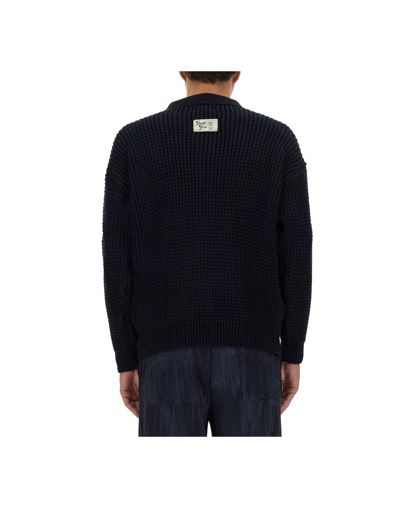 Family First Milano Polo Cardigan - BLUE