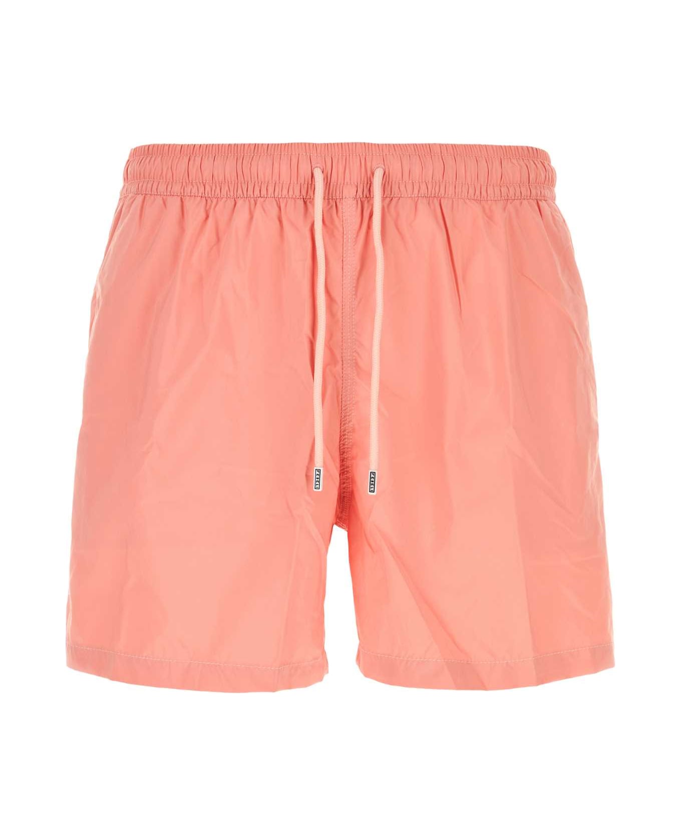 Fedeli Pink Polyester Swimming Shorts - ROSA
