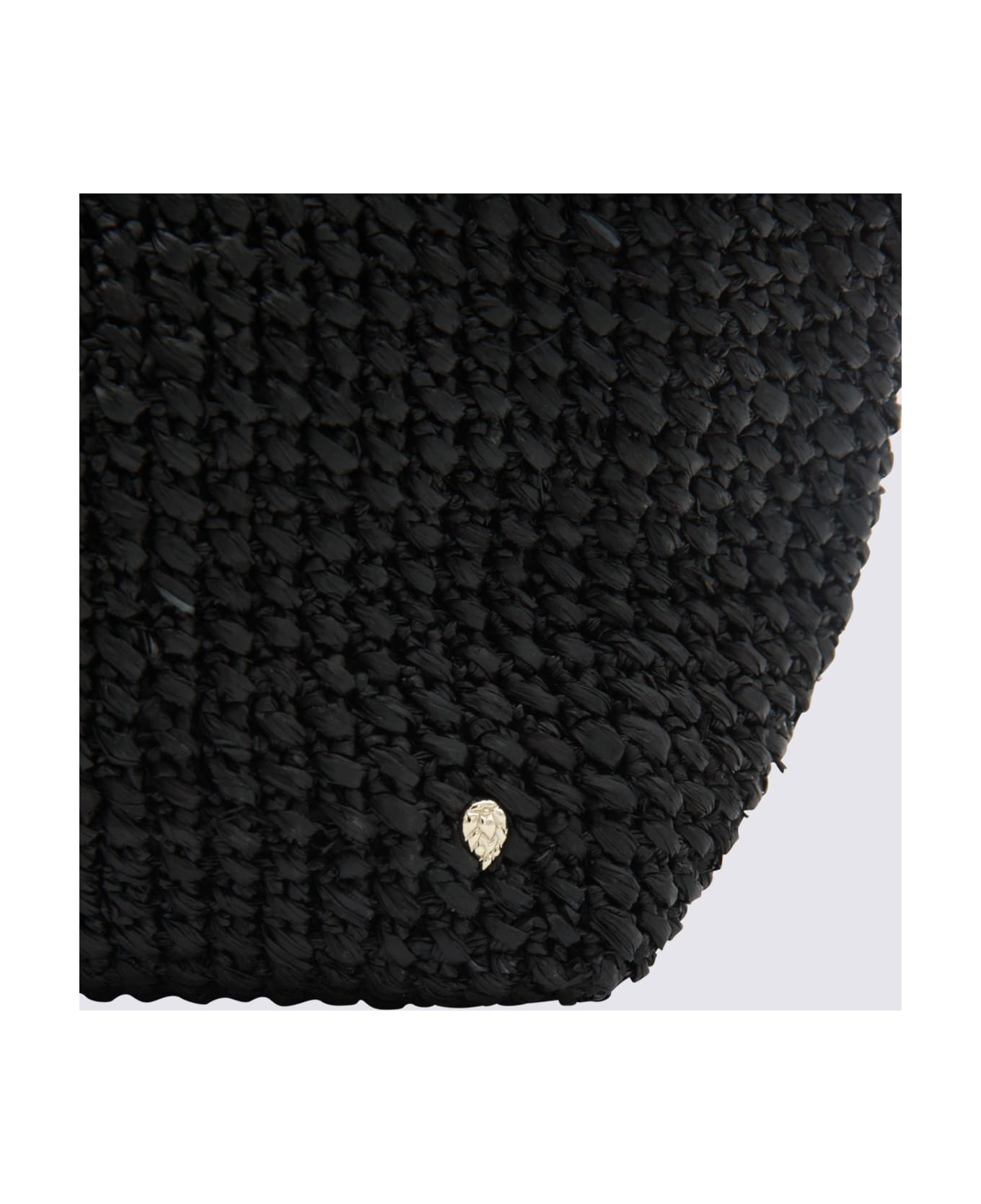 Helen Kaminski Black Raffia Top Handle Bag