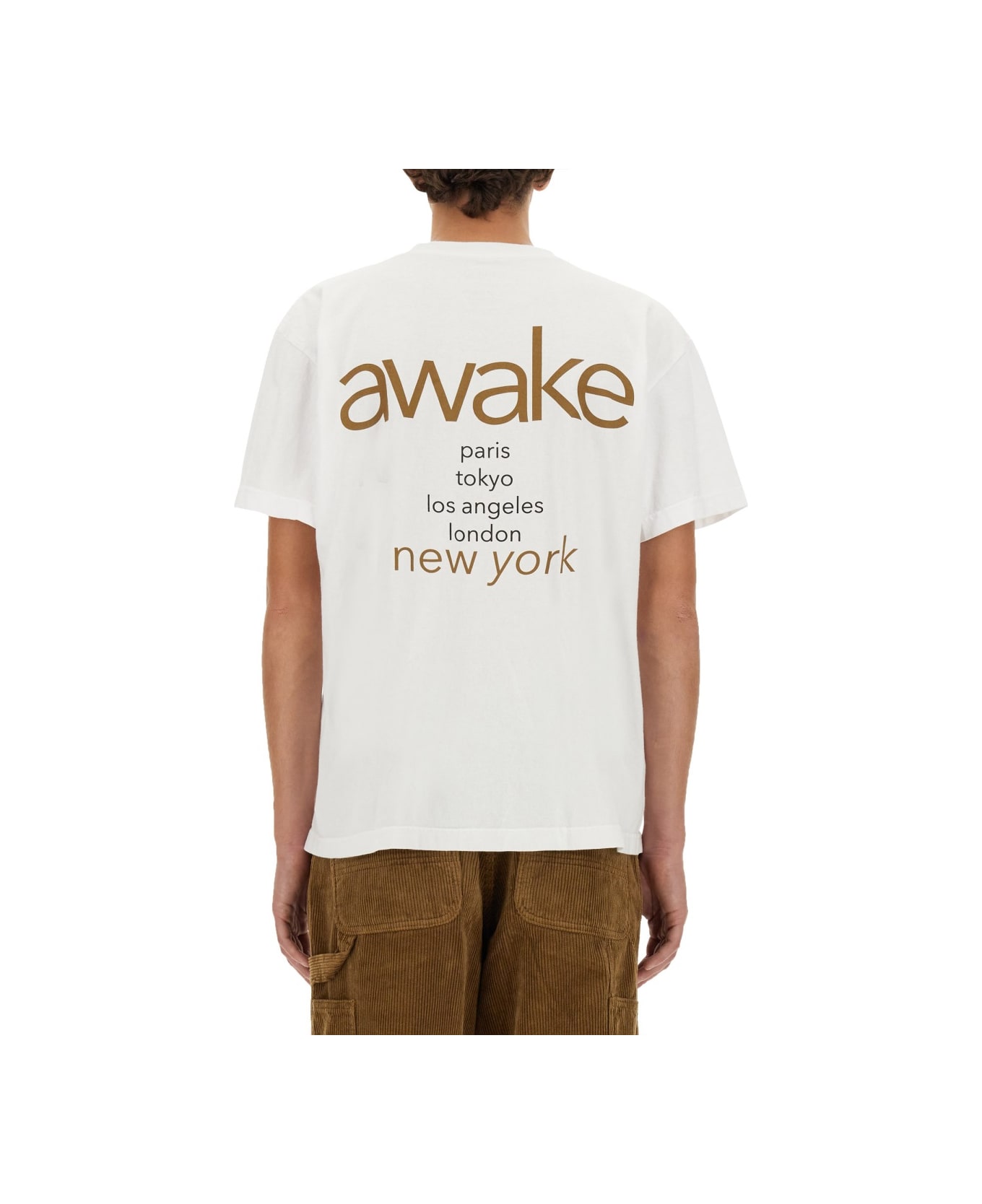 Awake NY T-shirt With Logo - WHITE シャツ