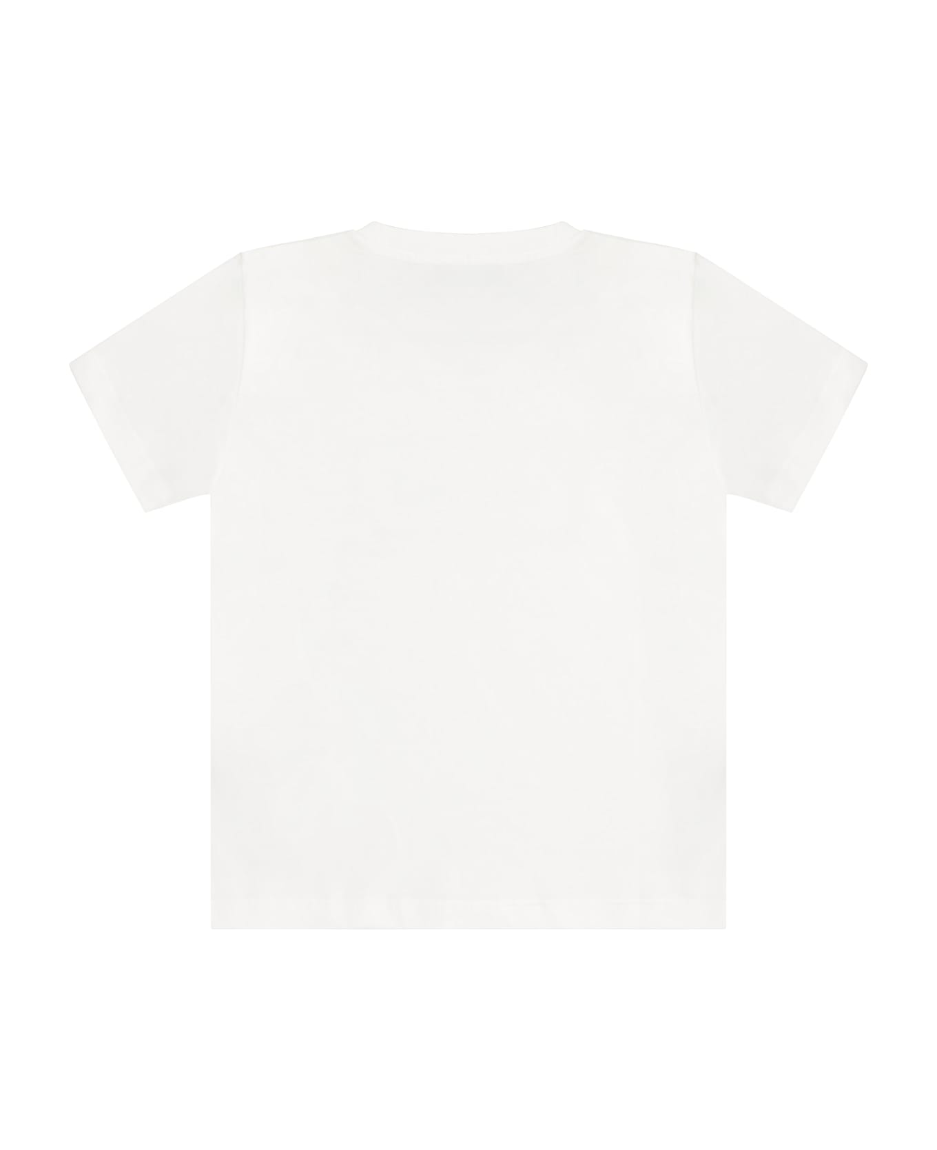 Young Versace Cotton Crew-neck T-shirt - White