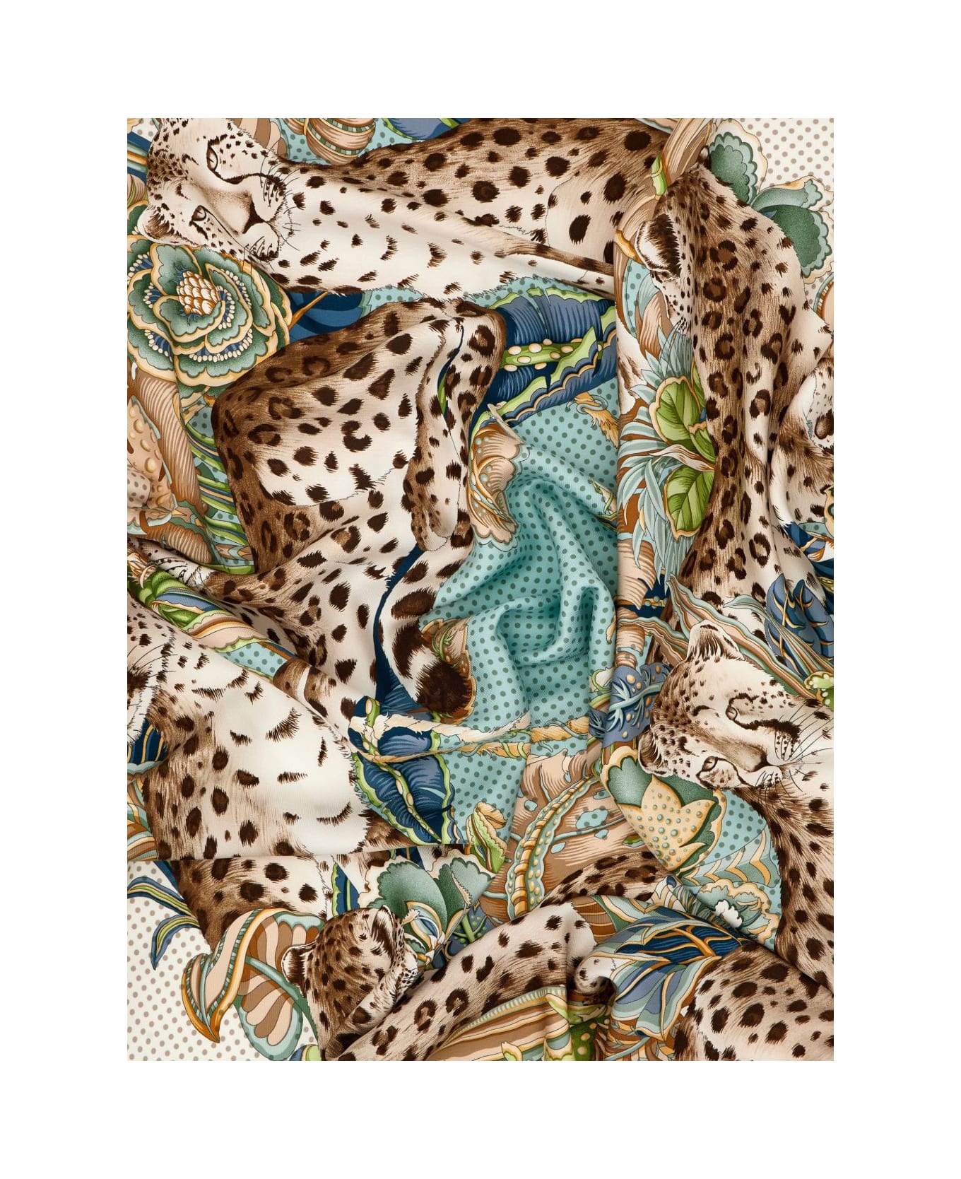 Ferragamo Printed Silk Foulard - Green