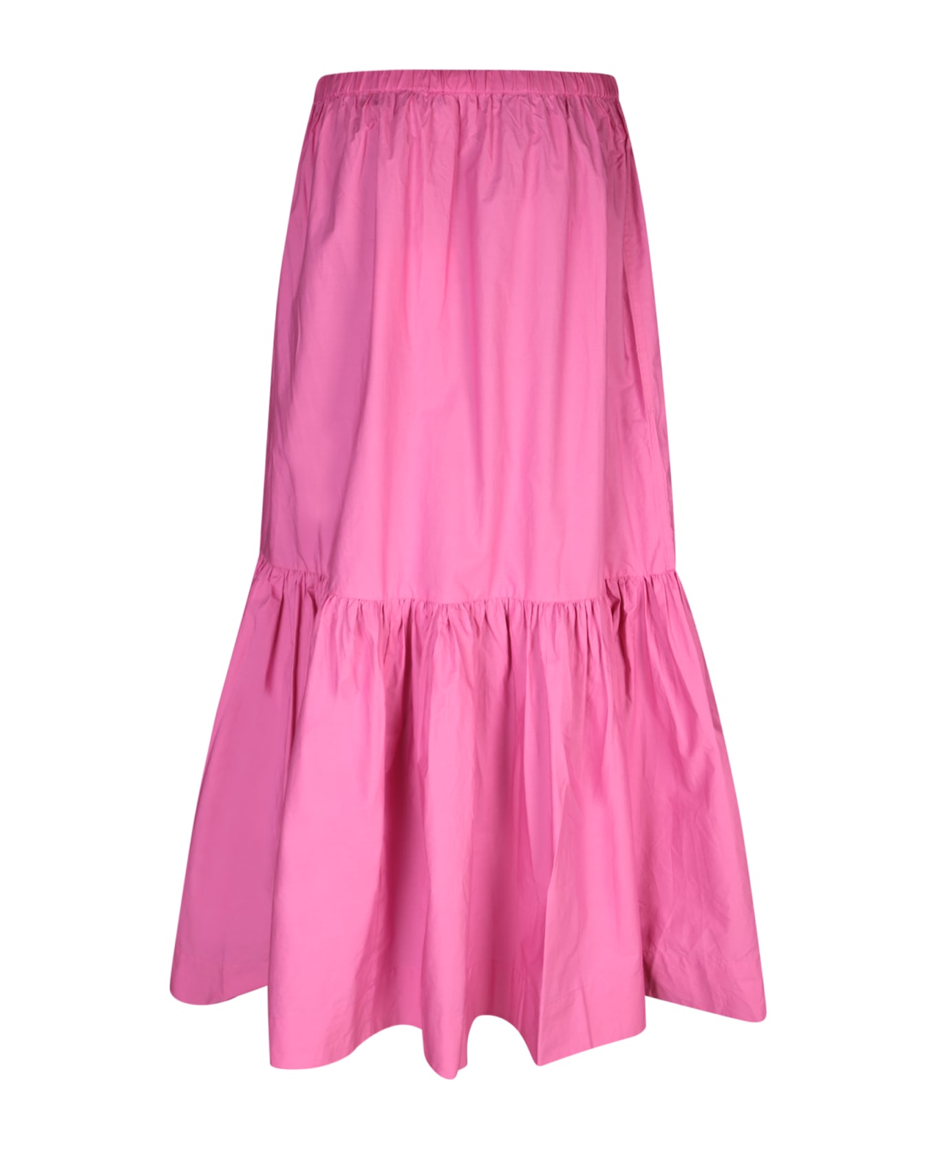 Ganni Fuchsia Poplin Maxi Skirt - Pink