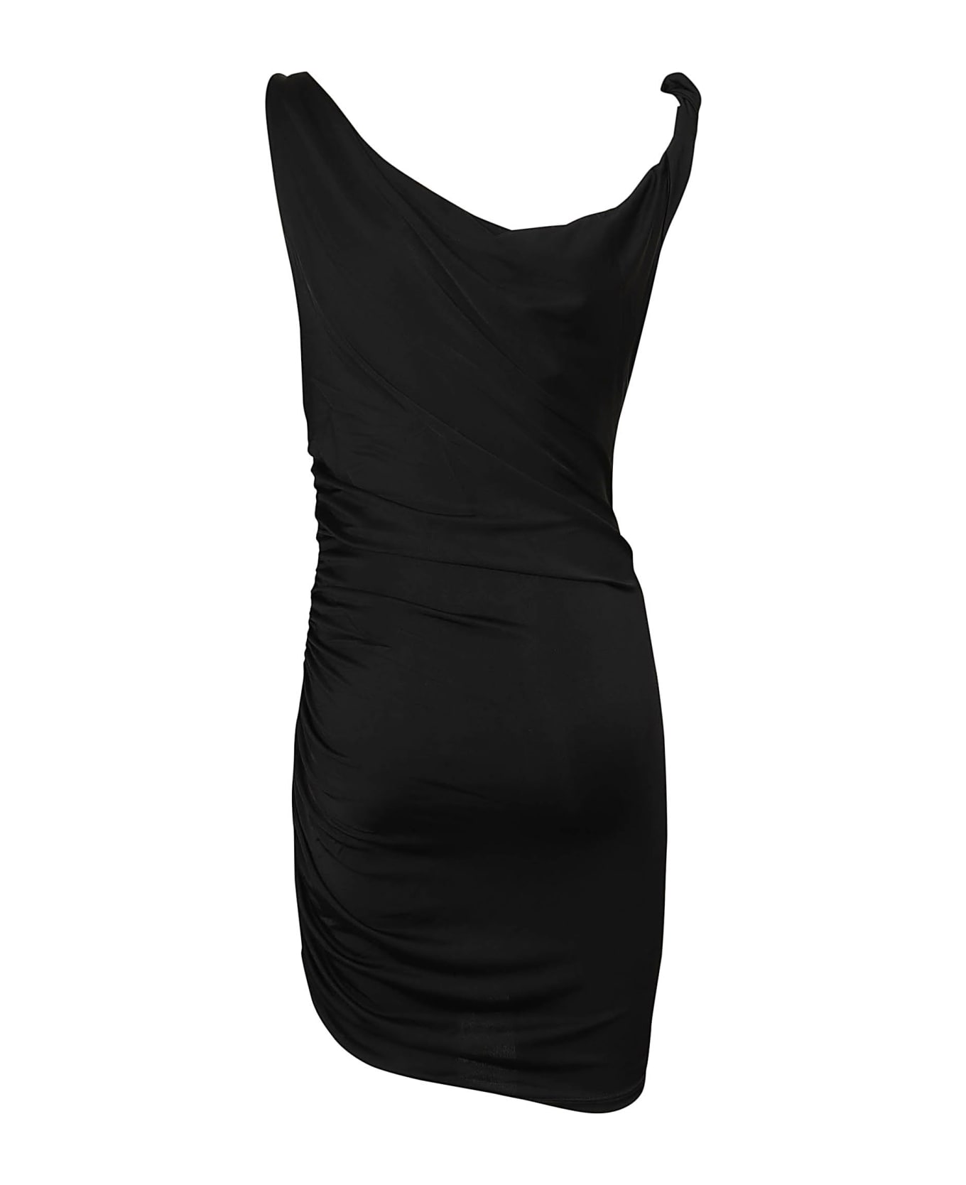 The Andamane Providence - Detailed Shoulder Mini Dress - Black