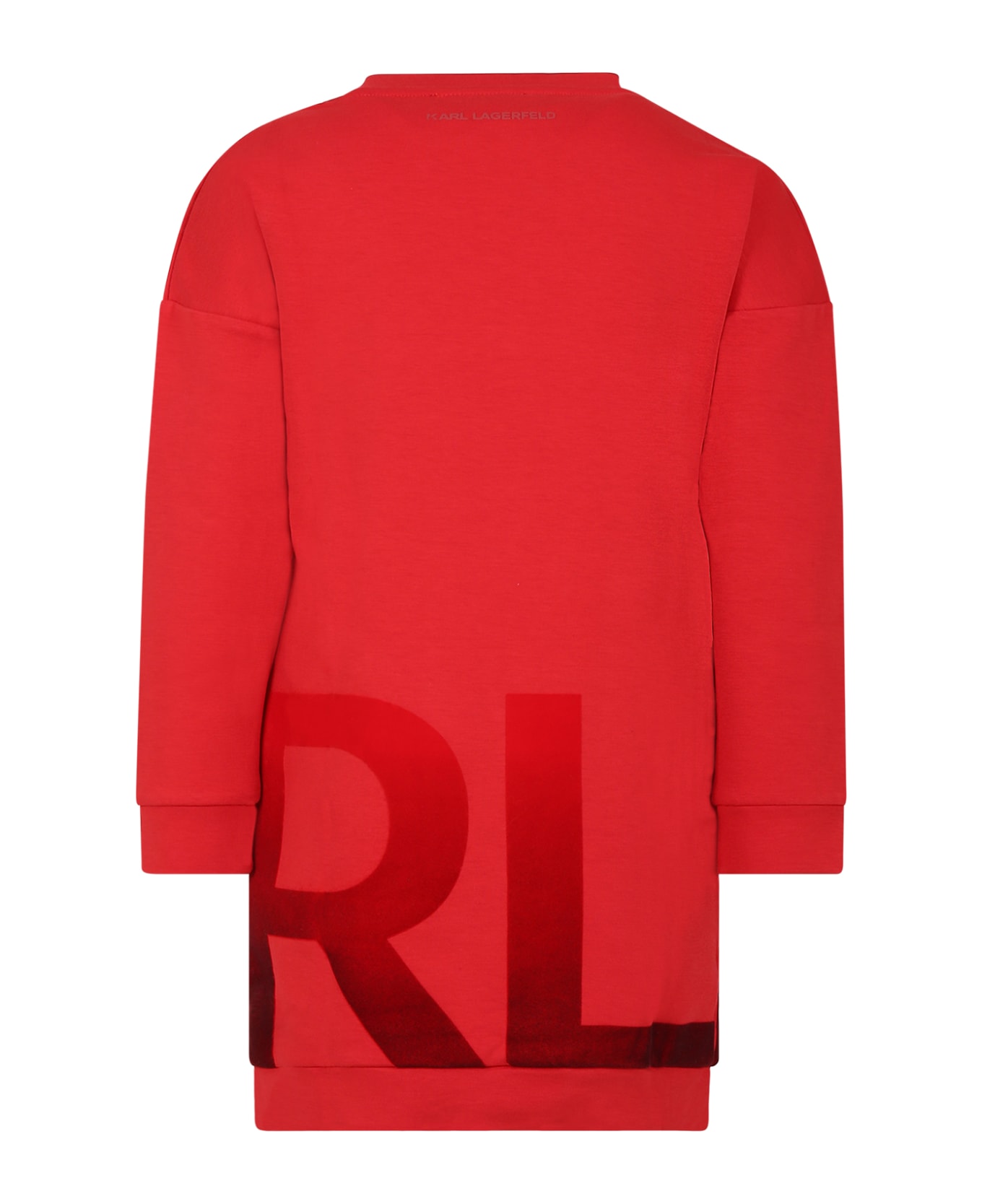 Karl Lagerfeld Kids Red Dress For Girl - Red