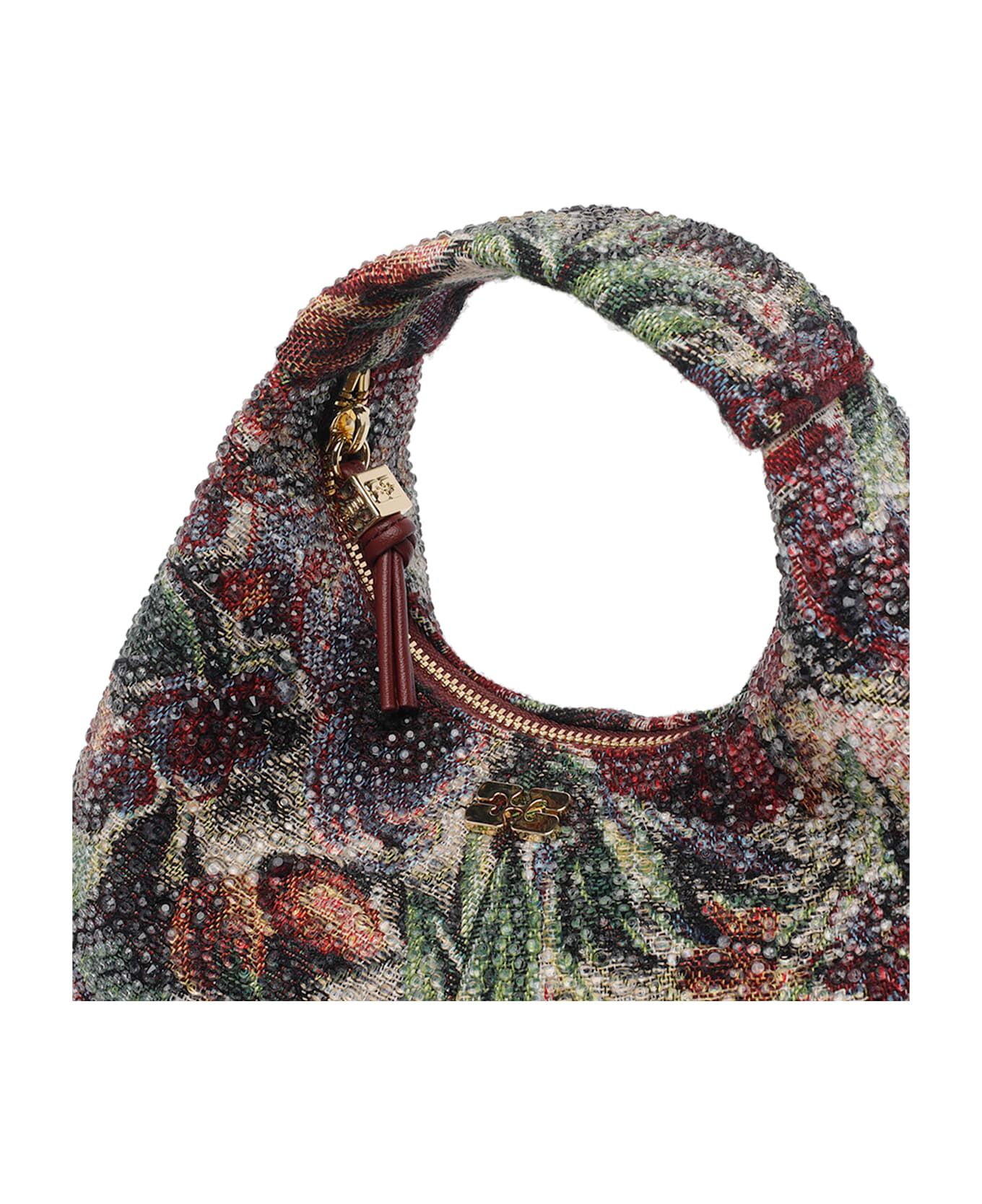 Ganni Mini Tapestry Strass Hobo Bag - MultiColour