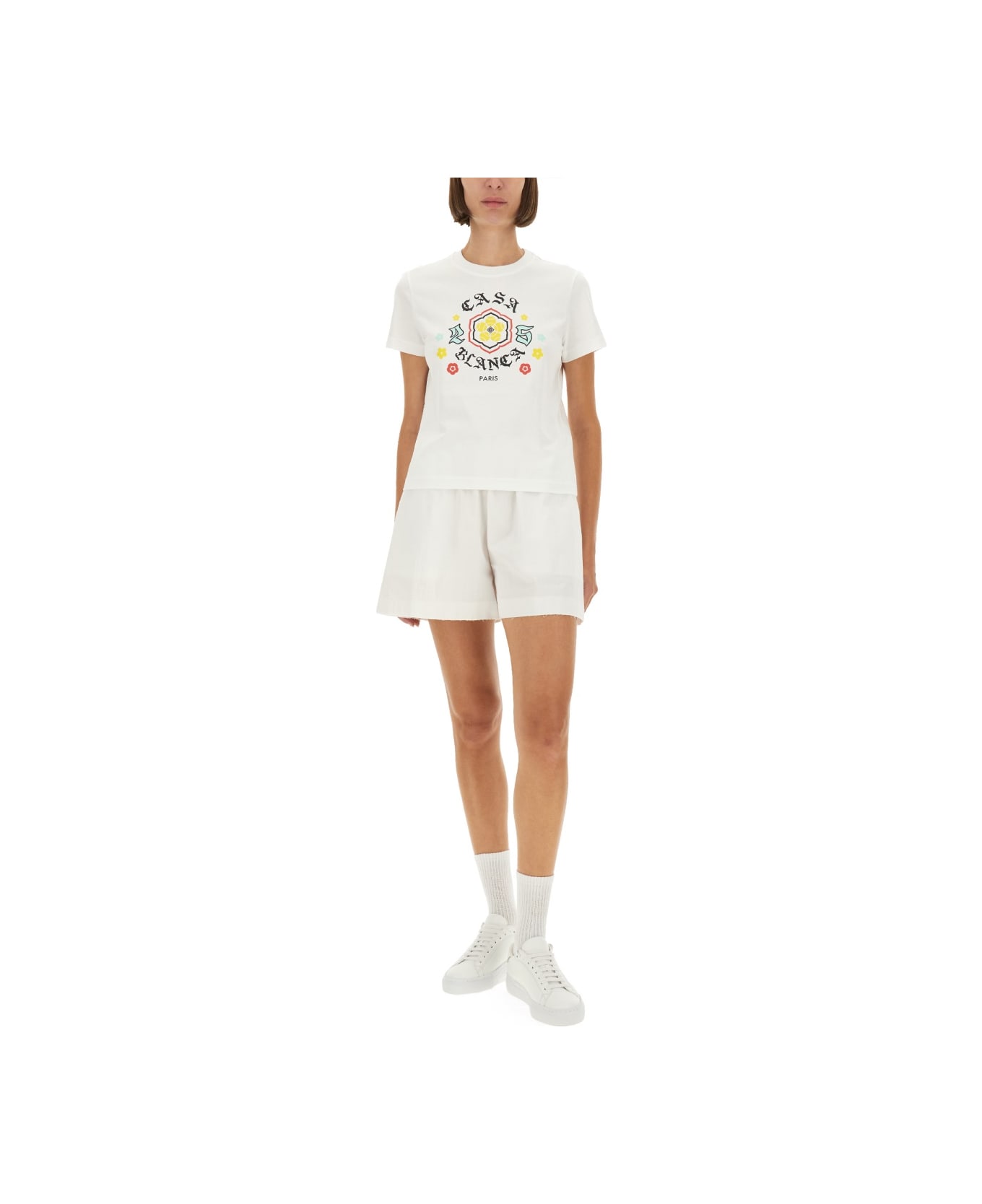 Casablanca T-shirt "emblem" - WHITE