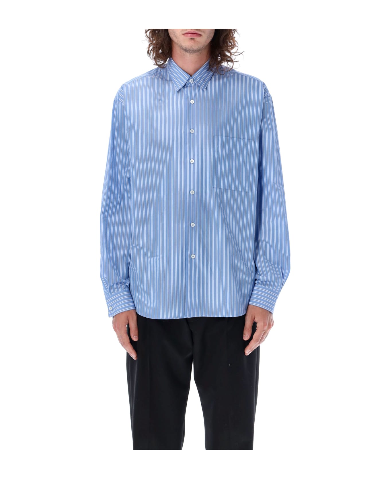 Lanvin Striped Shirt - BLUE/WHITE STRIPES