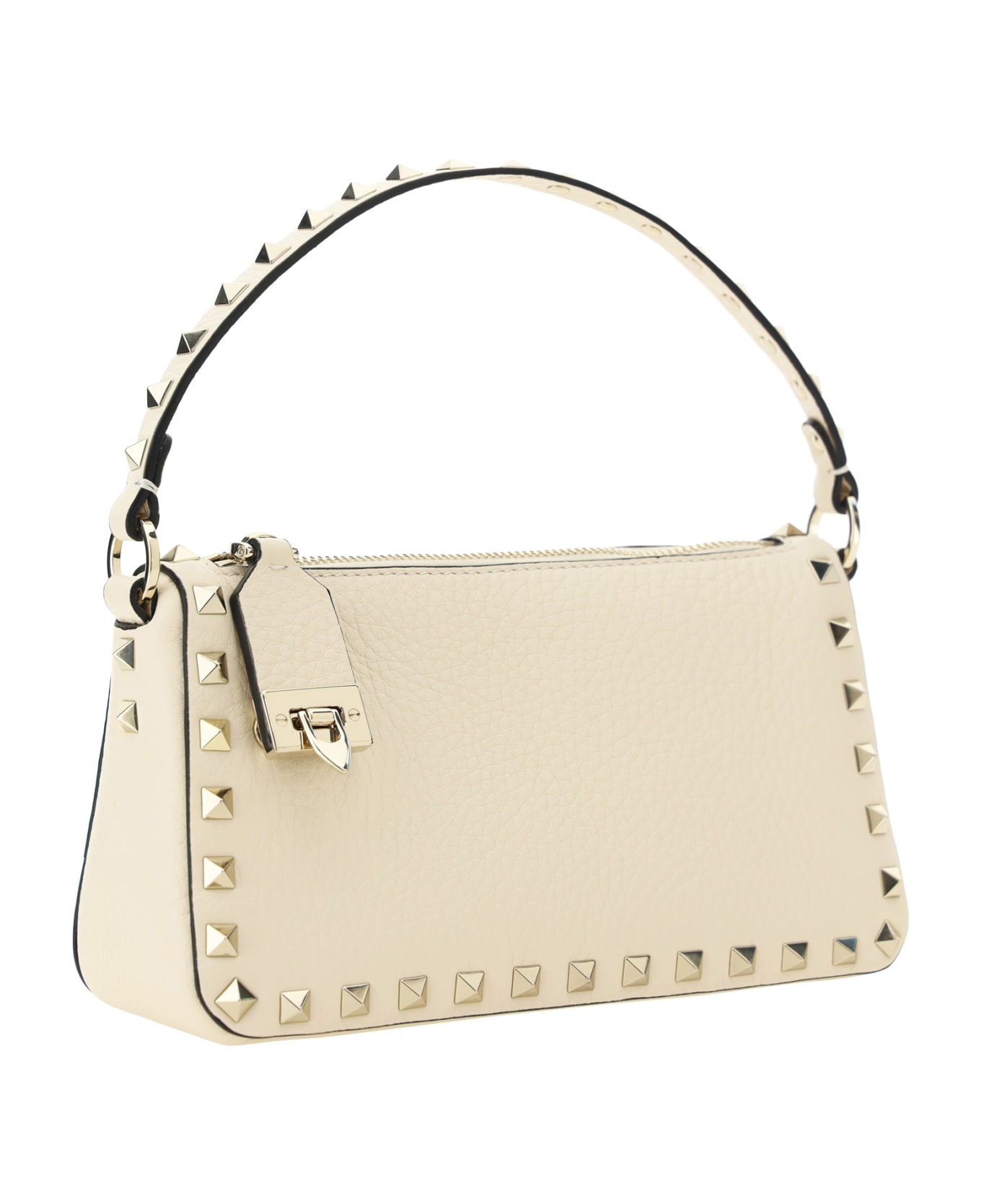 Valentino Garavani Small Rockstud Shoulder Bag - White