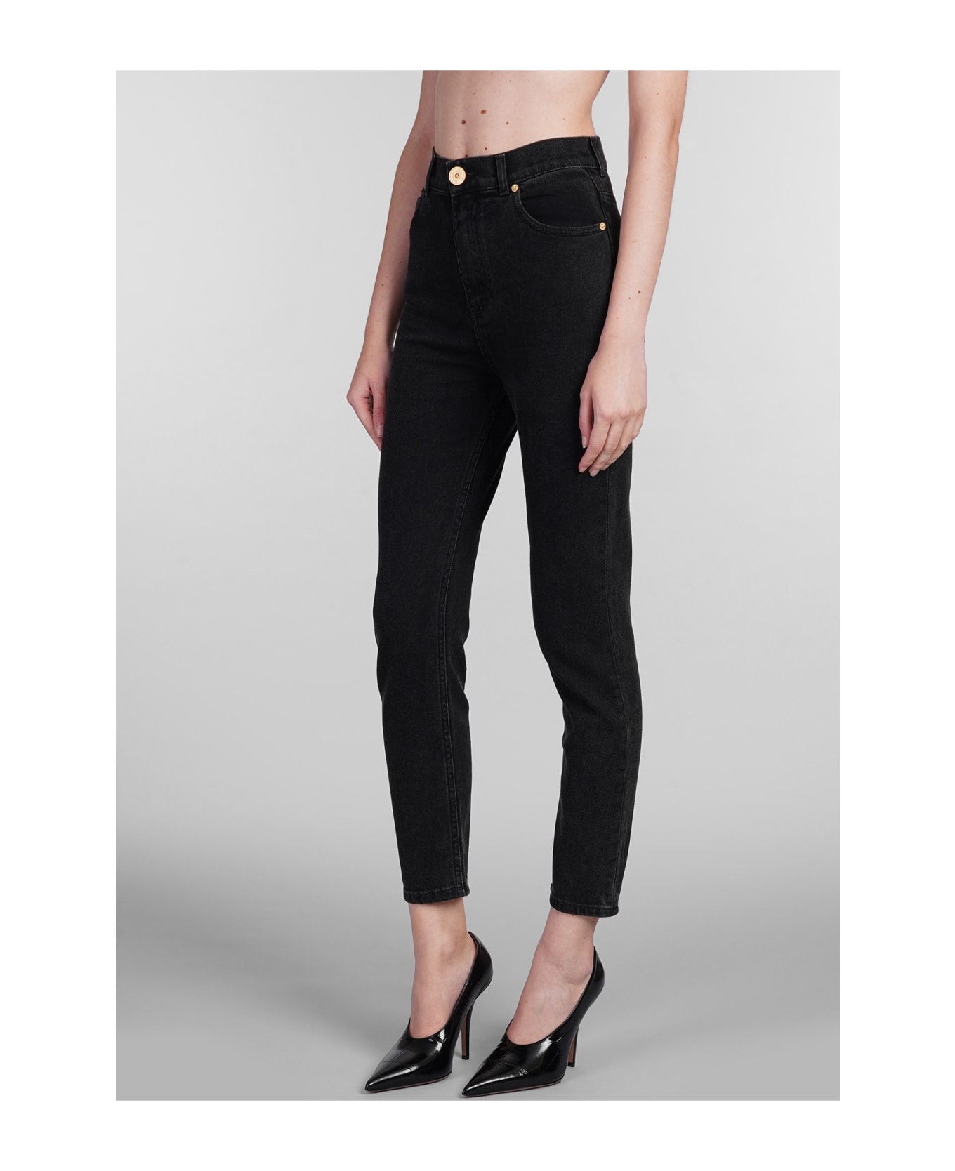 Balmain Jeans In Black Cotton - black