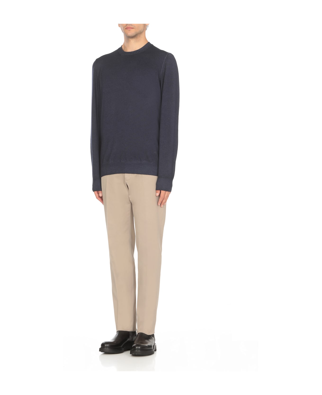 Fay Virgin Wool Sweater - Blue
