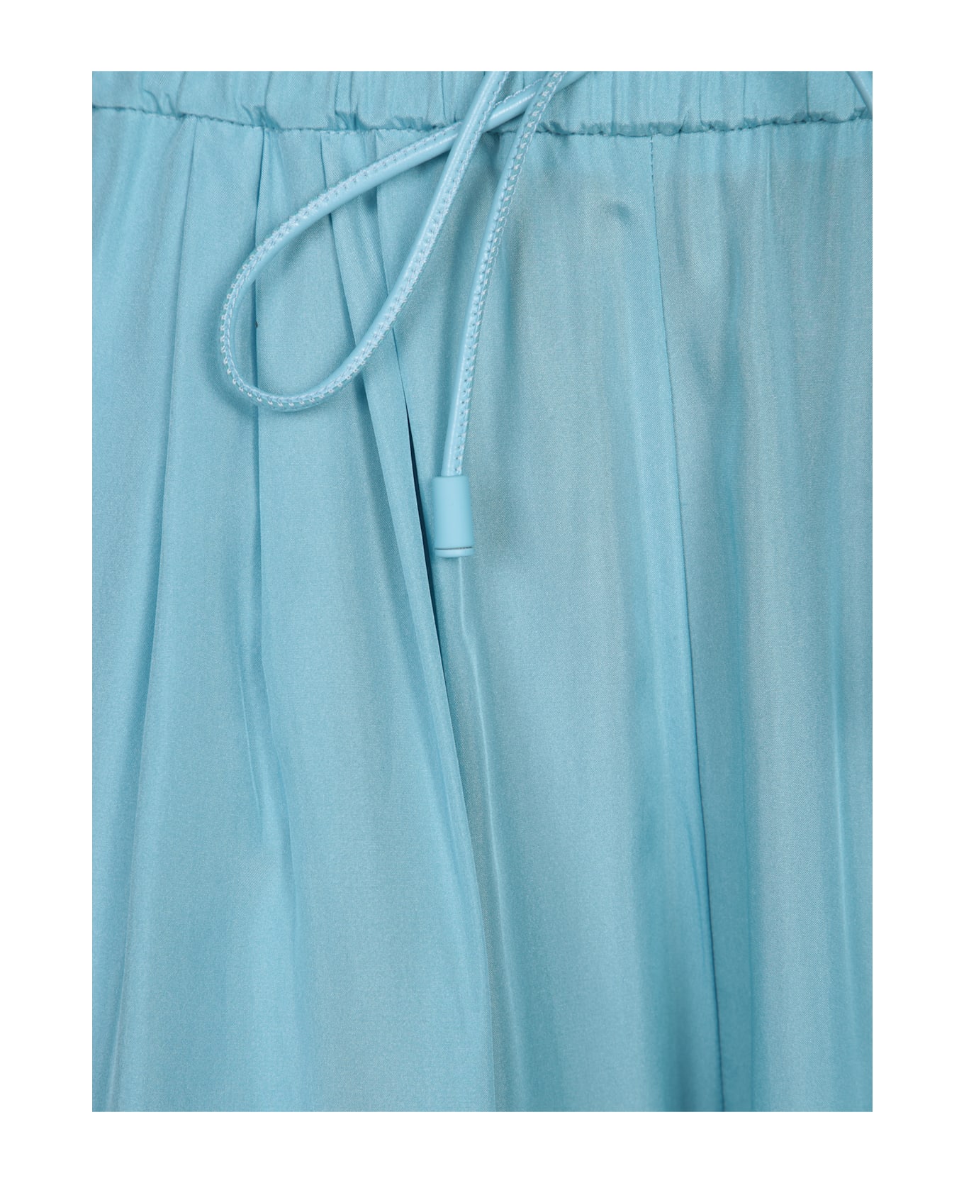 Forte_Forte Habotai Wide-leg Pants Aqua - Green