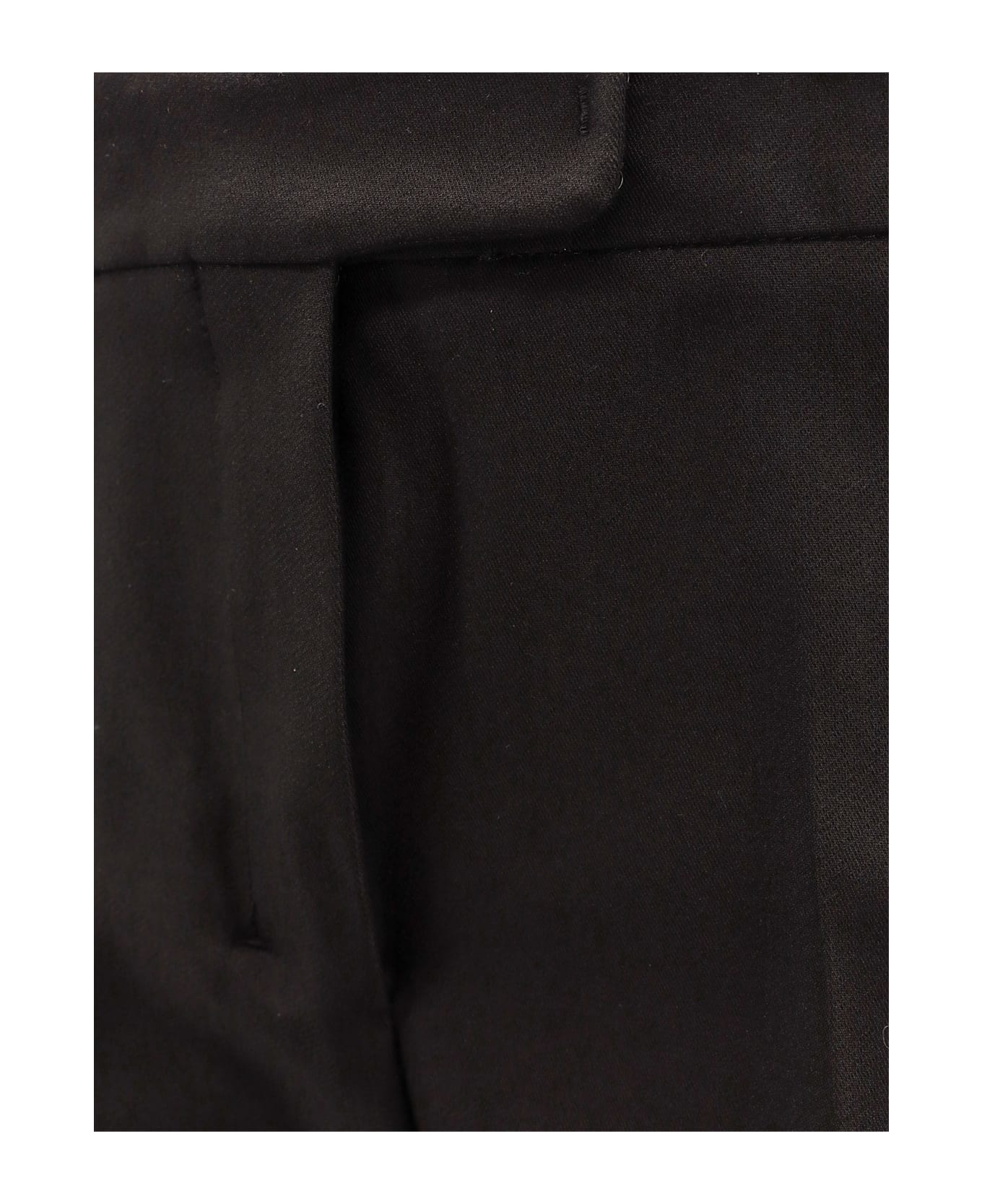 
S Max Mara Fatina Viscose And Cotton Trouser - Black