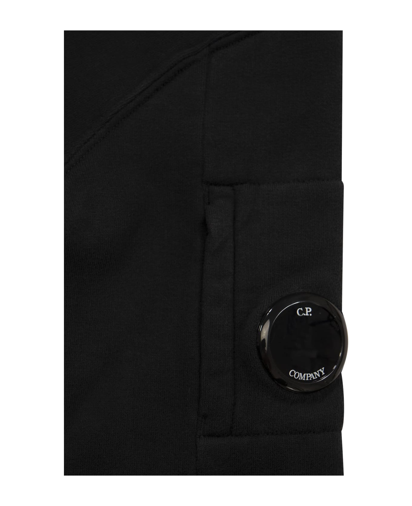 C.P. Company Undersixteen Sweatshirt Basic Fleece Lens - Black ニットウェア＆スウェットシャツ