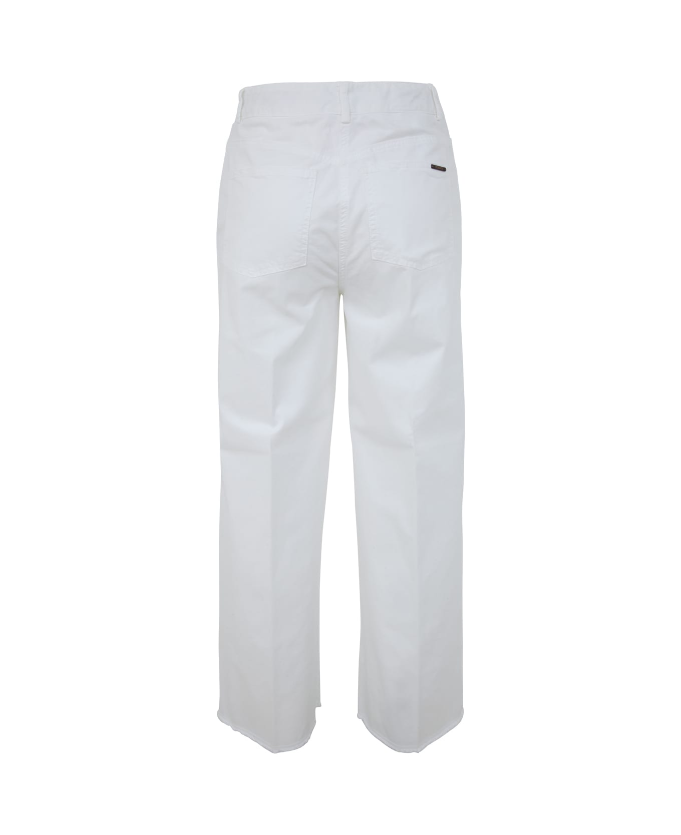Peserico Cotton Gabardine Jeans - Optic White ボトムス