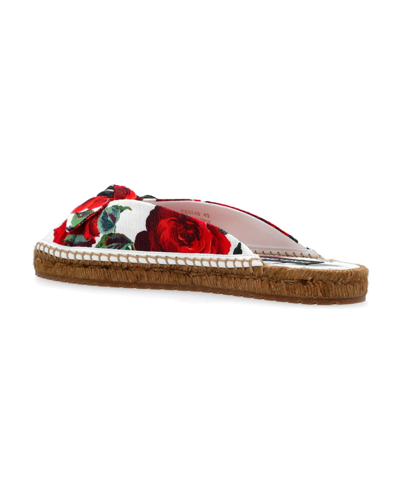 Dolce 
Gabbana Floral Motif Slides - White
