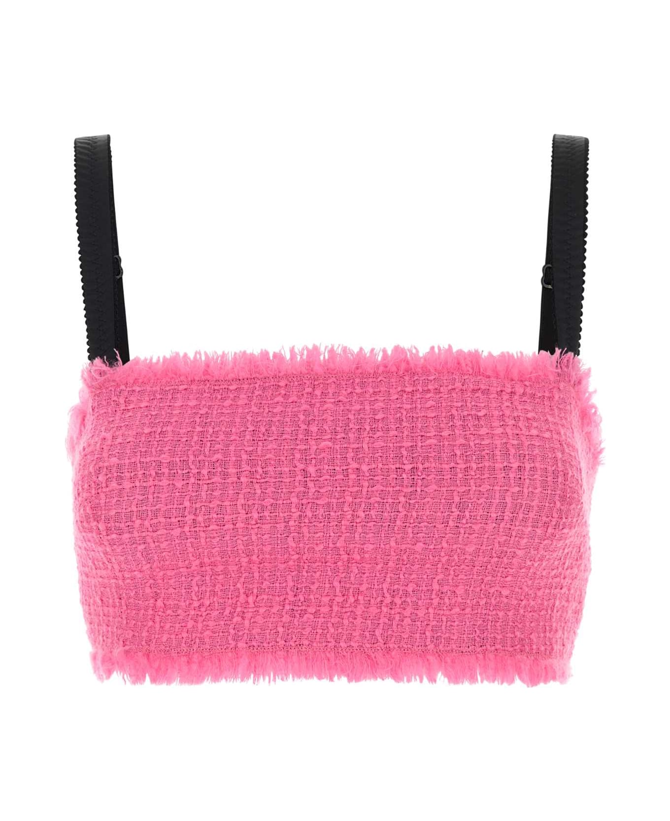 Dolce 
Gabbana Fuchsia Tweed Crop-top - ROSA