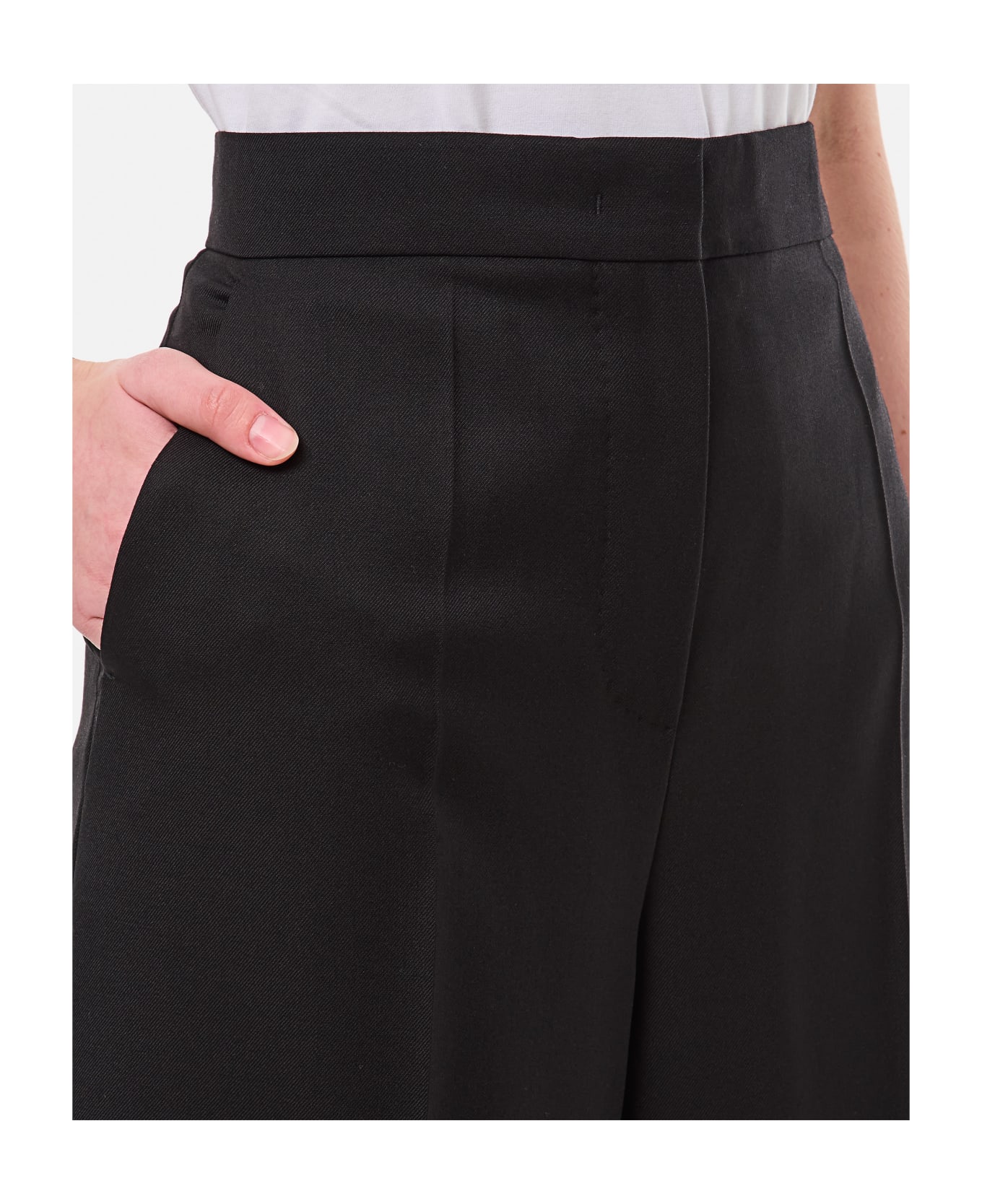 Max Mara Senna Wide Leg Pants - Black