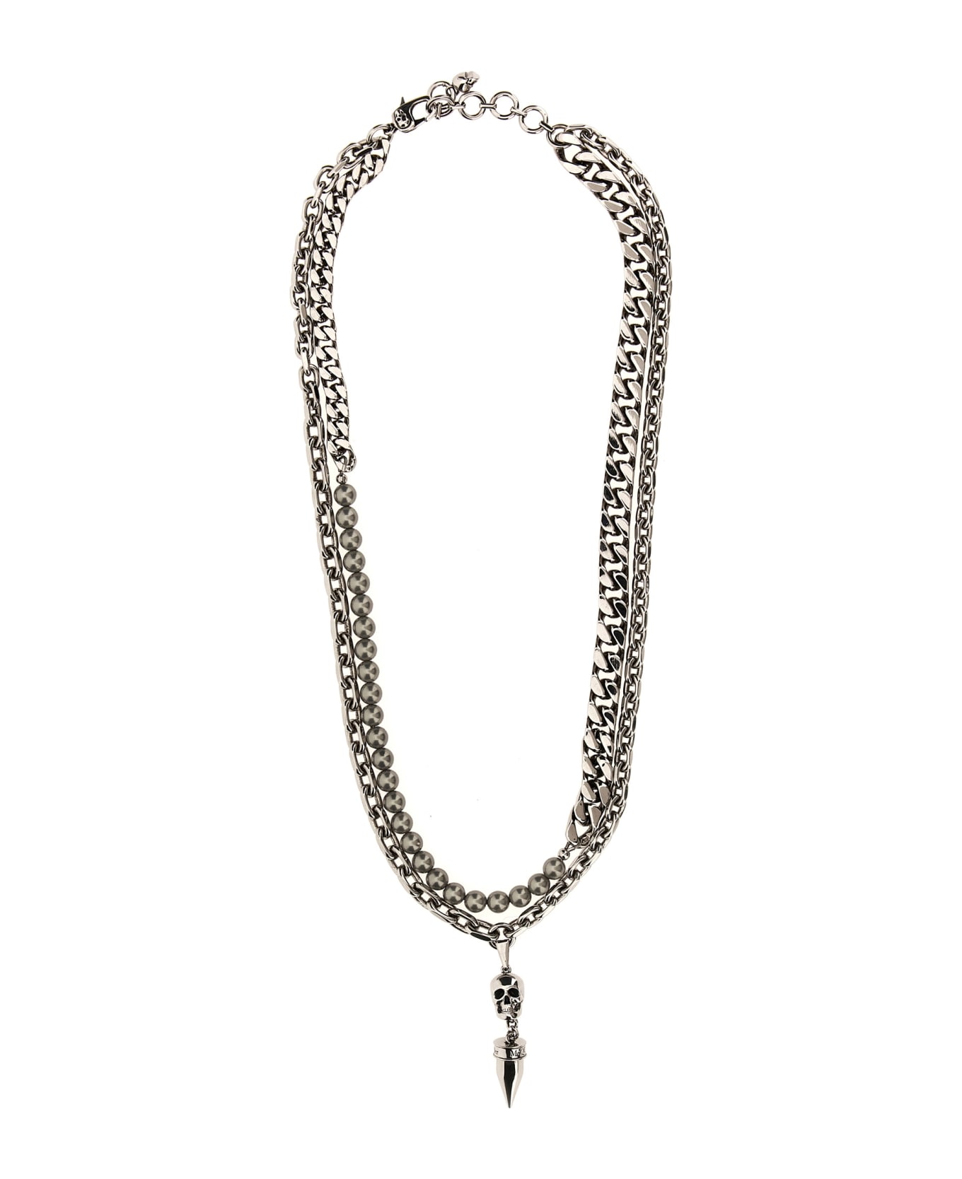 Alexander McQueen Skull Necklace - Silver