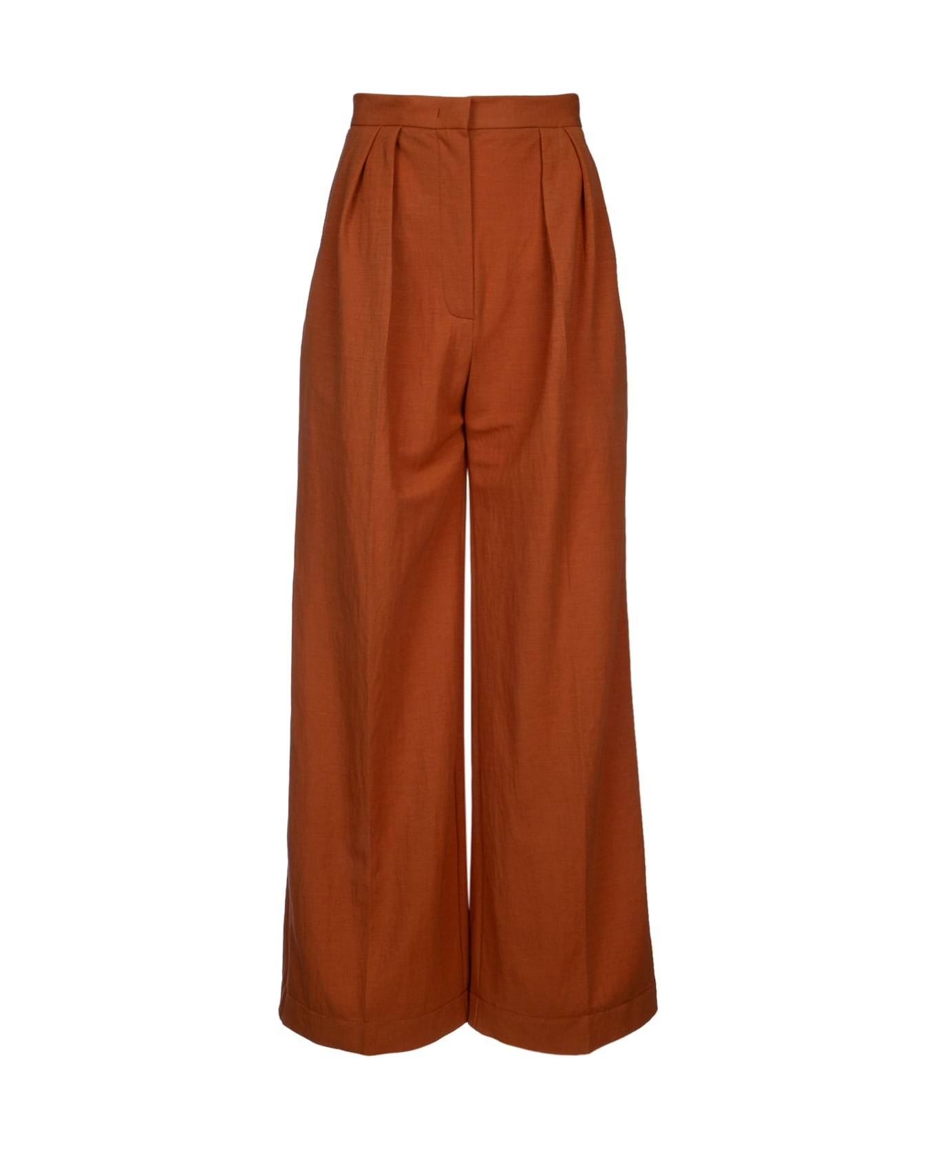 Harris Wharf London Women Oversized Pleated Trousers Rayon - TERRACOTTA