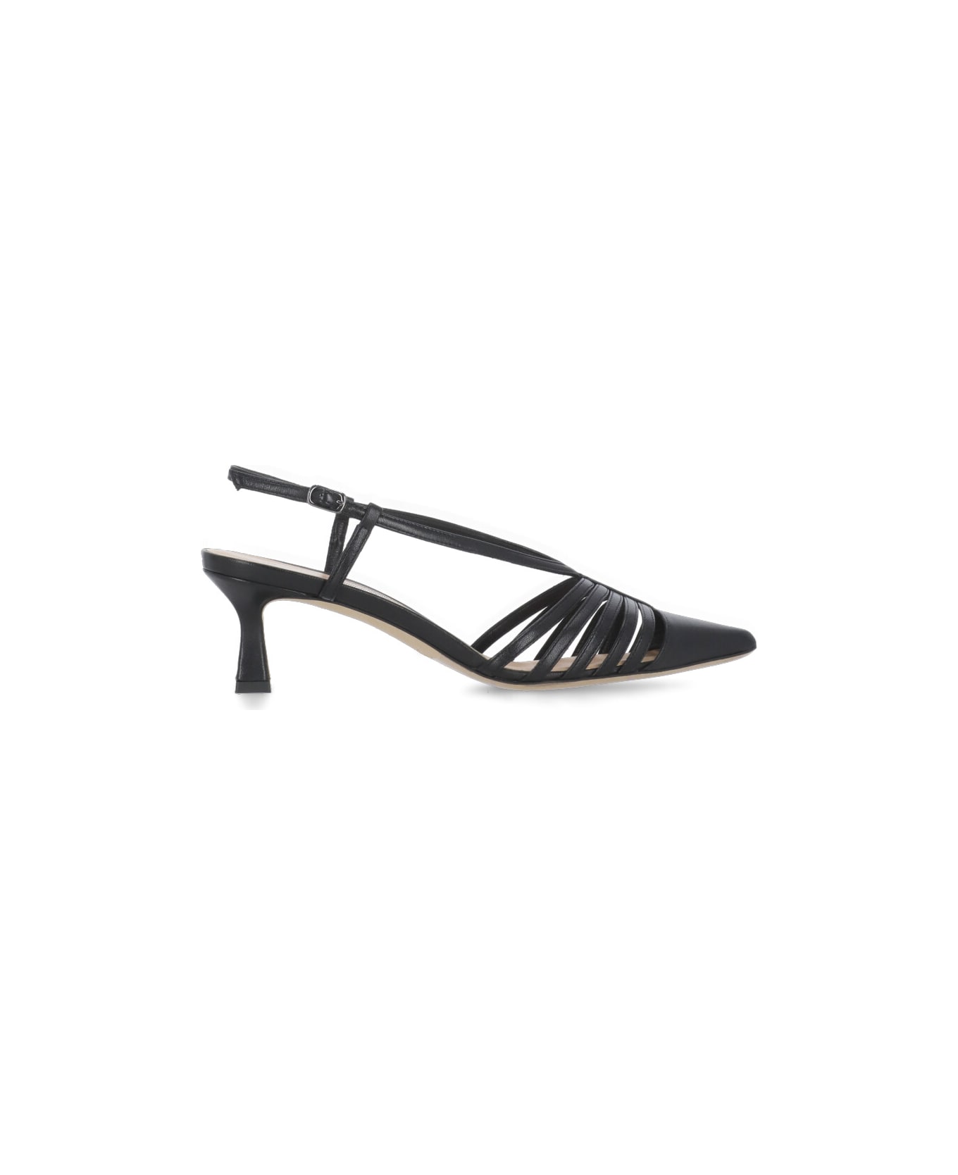 Julie Dee Leather Sandals - Black