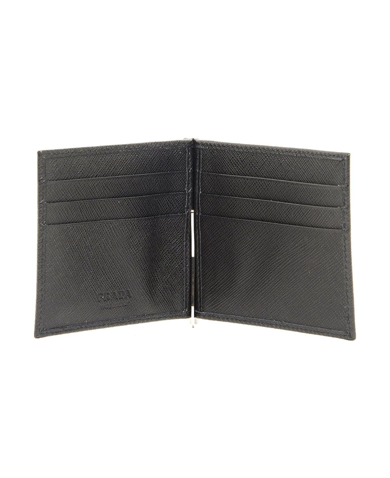 Prada Money Clip Bifold Wallet - NERO