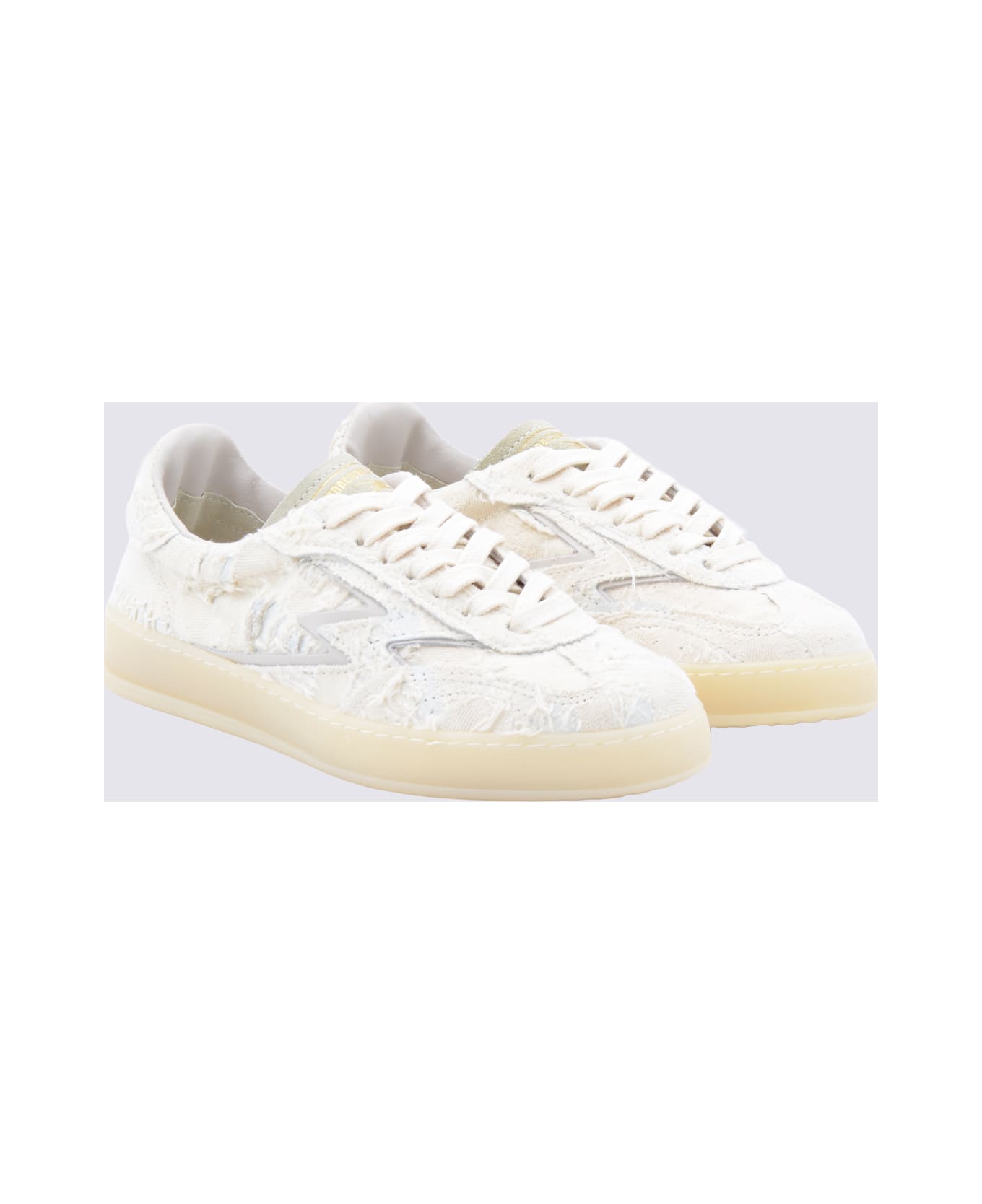 M.O.A. master of arts White Leather Sneakers - Beige