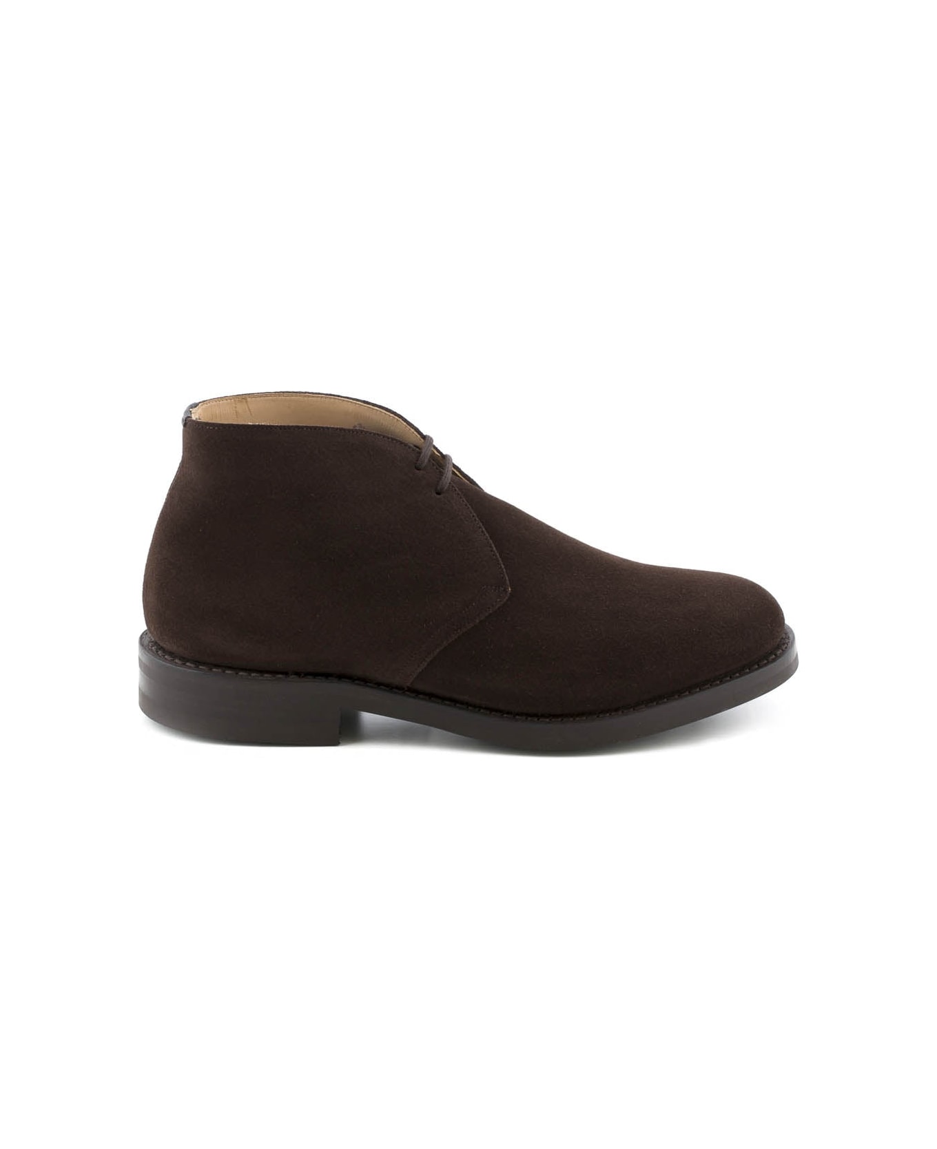 Church's Brown Suede Boot (rubber Sole) - Marrone