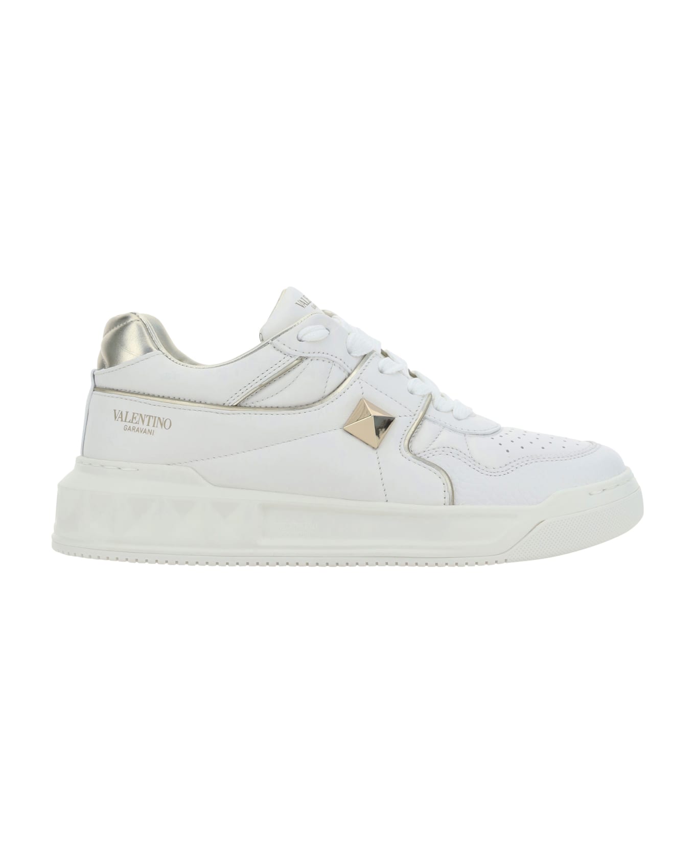 Valentino Garavani One Stud Sneakers - Bianco/platino/bianco/platino/bianco