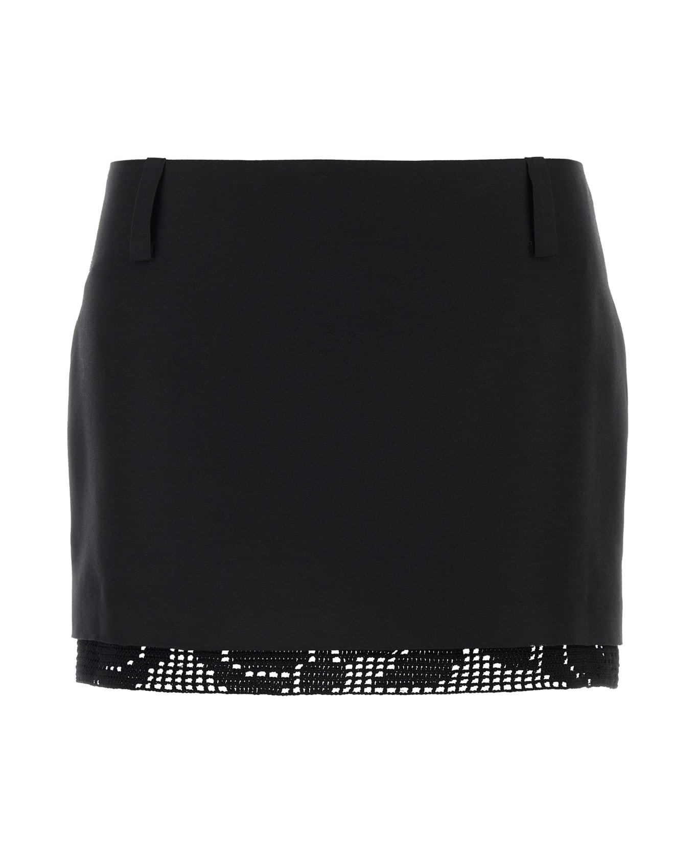Magda Butrym Black Silk Mini Skirt - BLACK