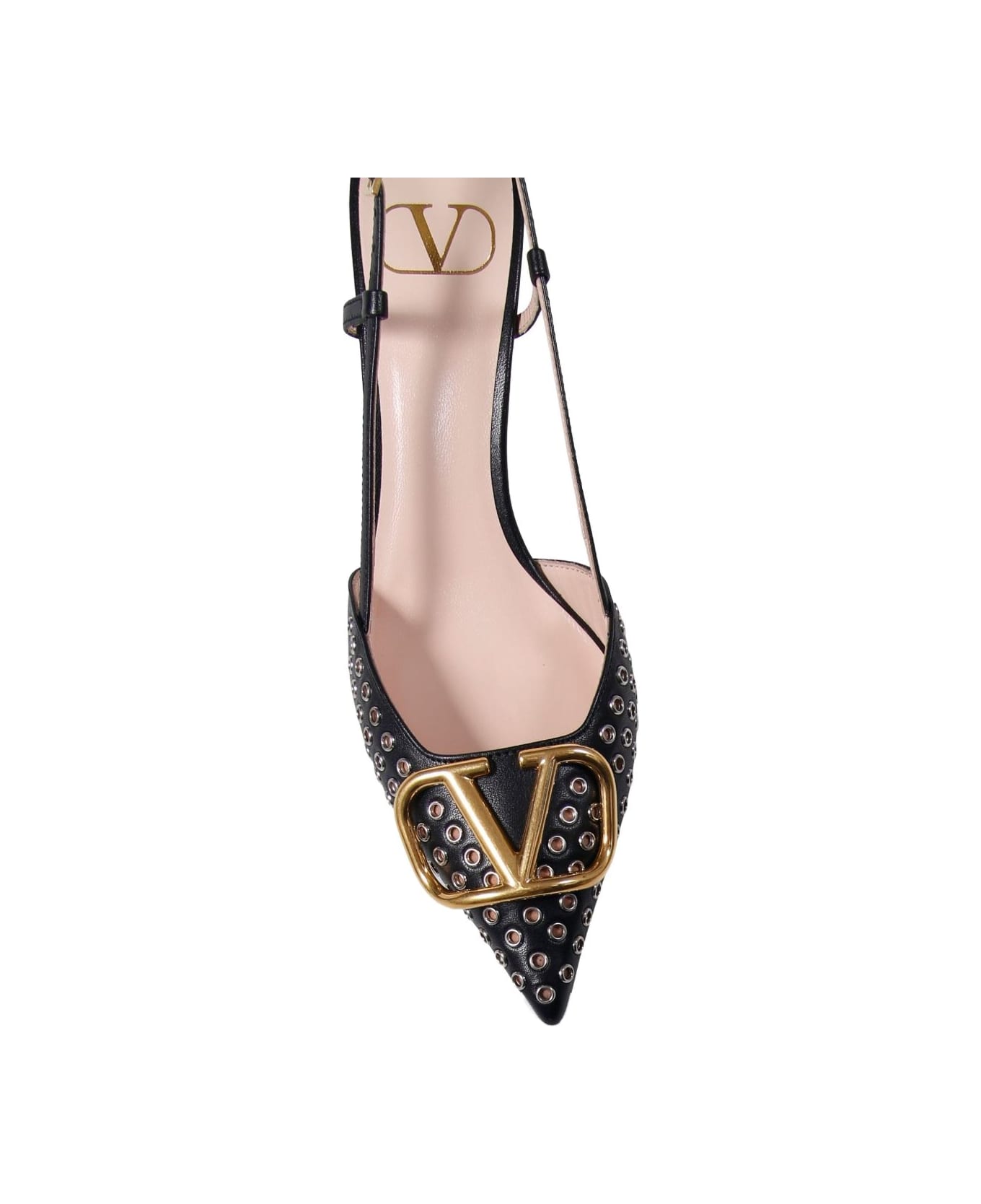 Valentino Garavani Vlogo Signature Leather Pumps - Black