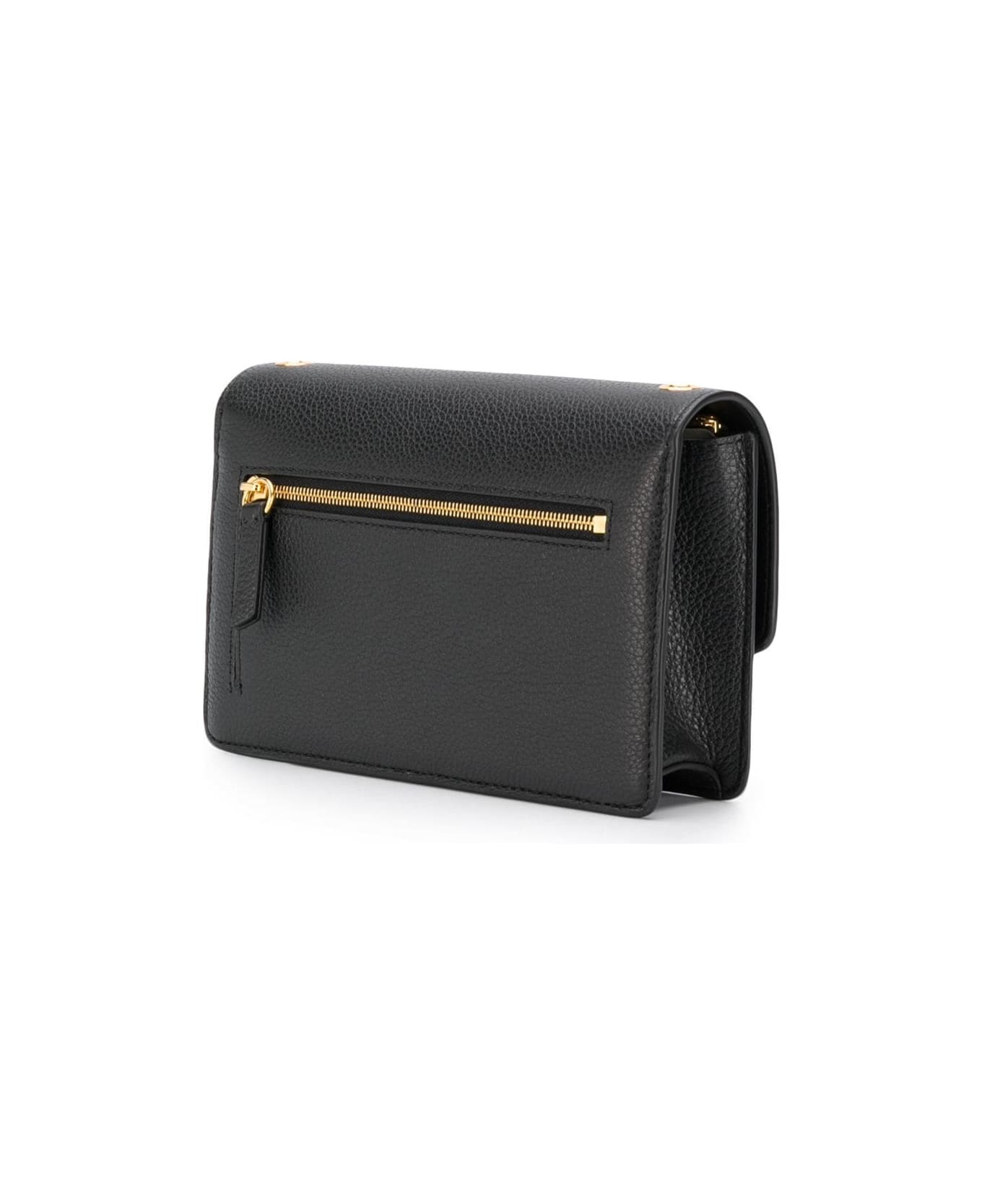 Mulberry 'small Darley' Black Shoulder Bag With Twist Closure In Grainy Leather Woman - Black