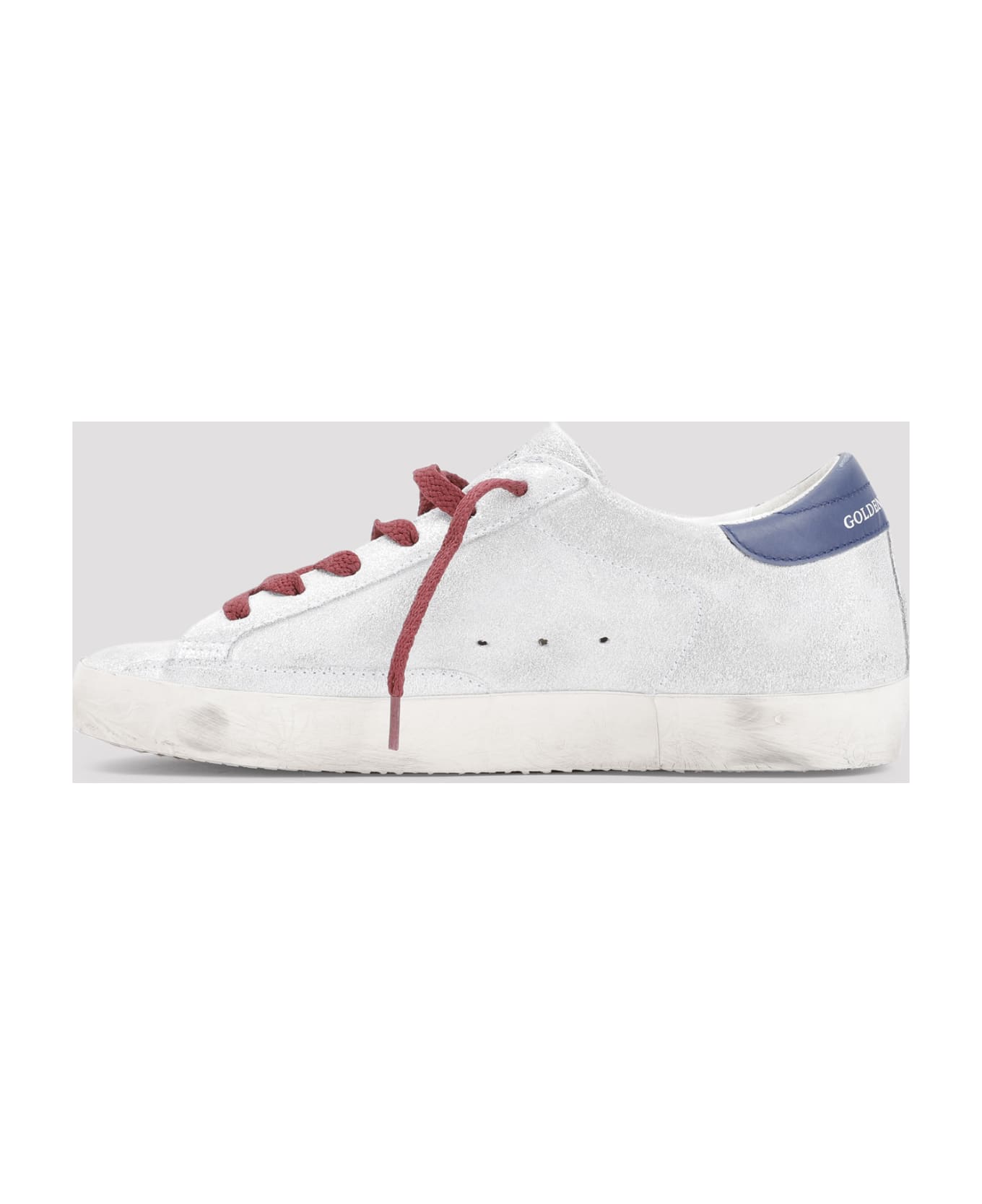 Golden Goose Superstar Sneakers - Silver White Blue