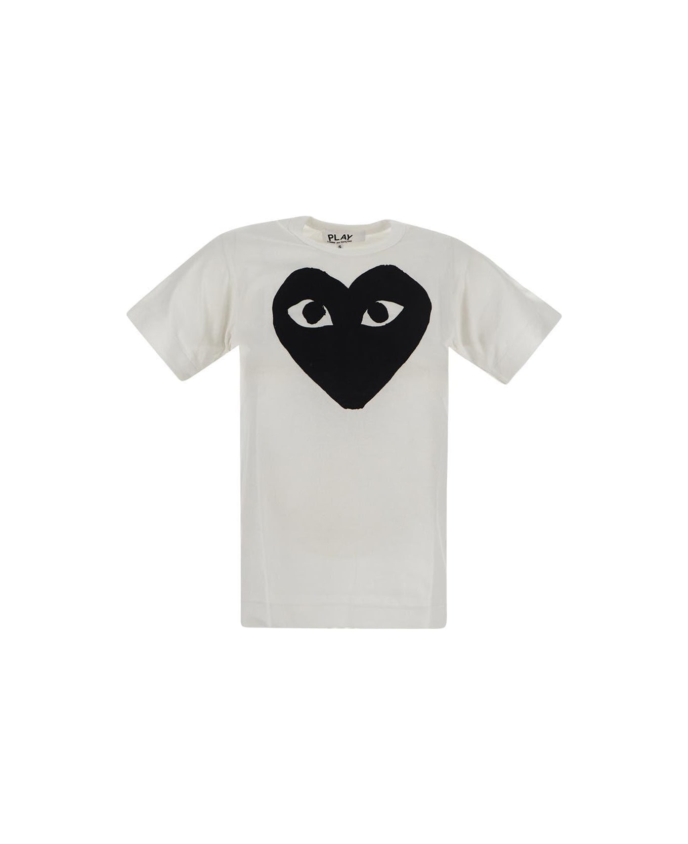 Comme des Garçons Heart Print Shirt - White Tシャツ