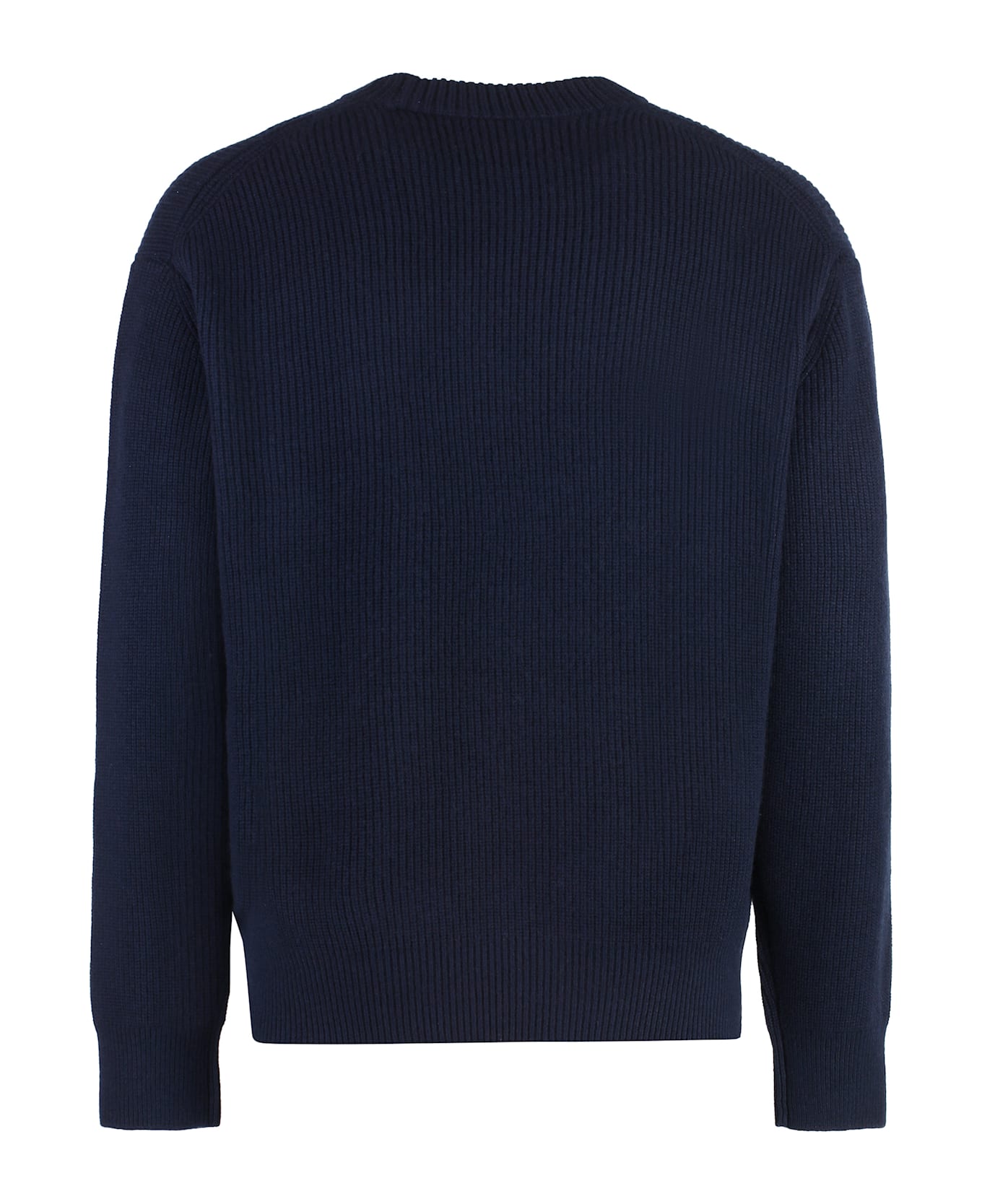 Maison Kitsuné Wool-blend Crew-neck Sweater - INK BLUE