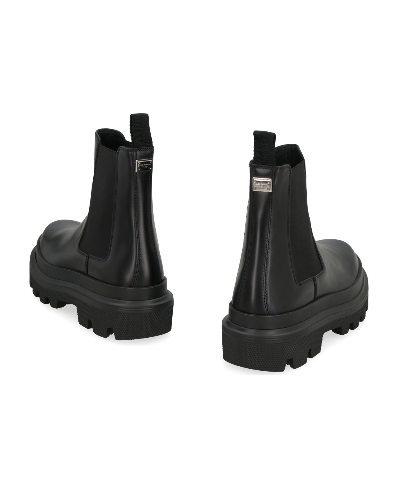 Dolce & Gabbana Leather Chelsea Boots - black