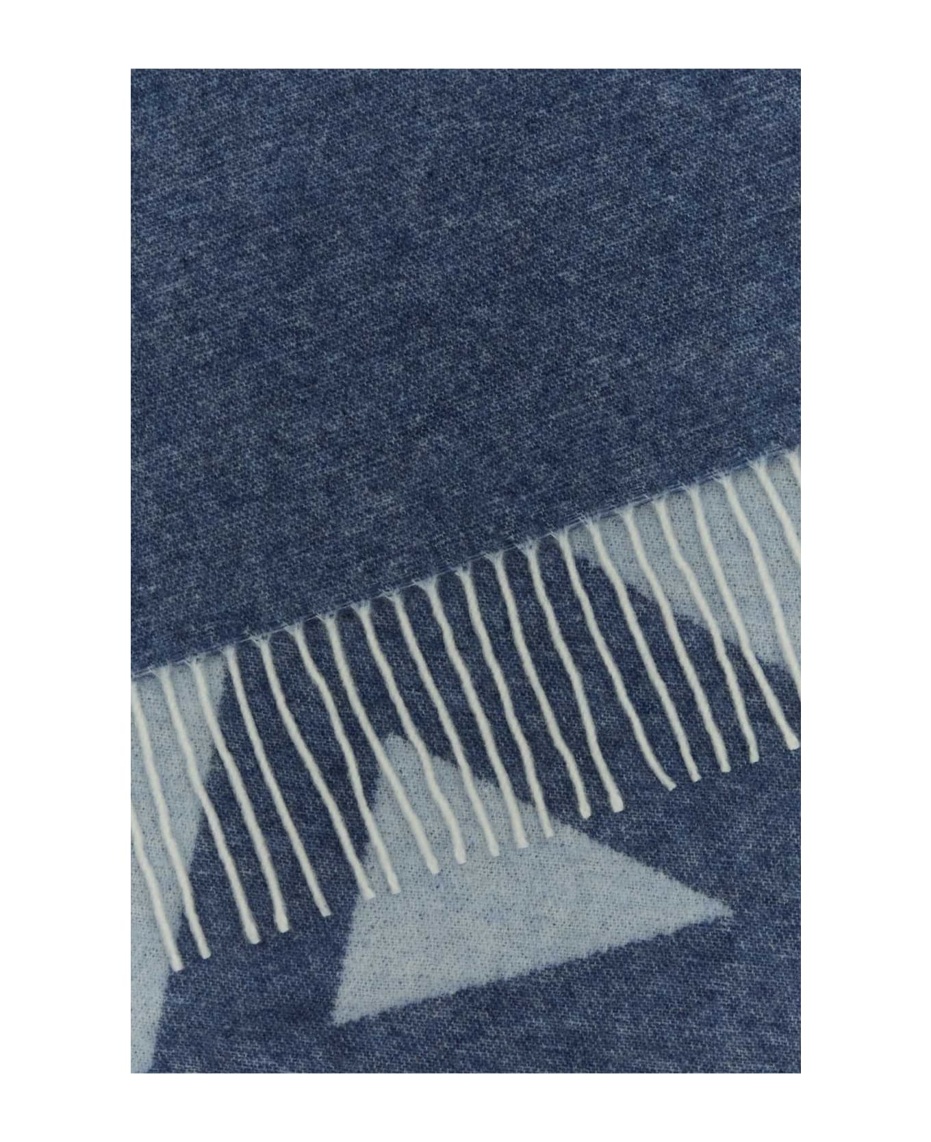 A.P.C. Blue Wool Blend Malo Scarf - BLEUGRIS