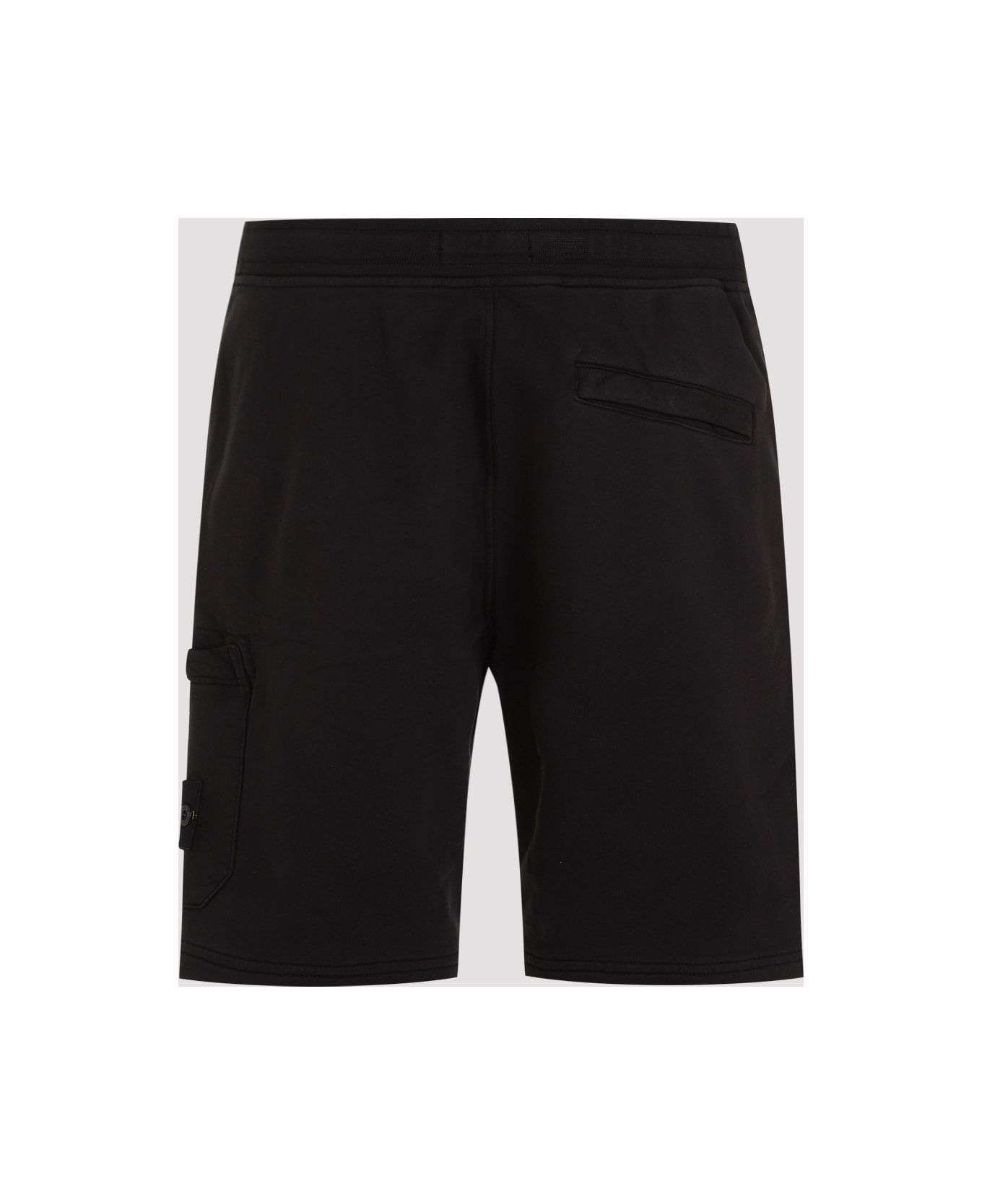 Stone Island Logo Badge Bermuda Shorts - Black ショートパンツ