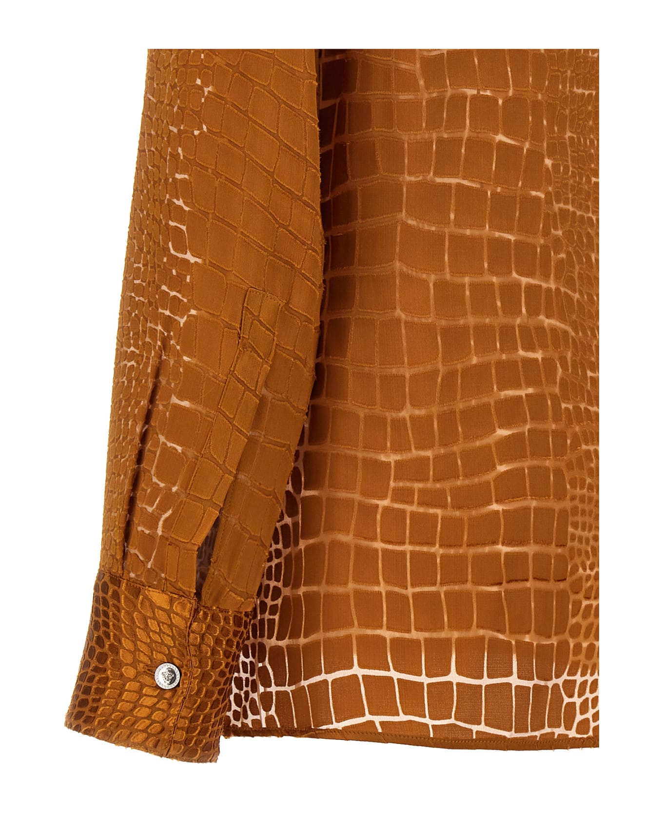 Versace 'crocodile' Shirt - Brown ブラウス