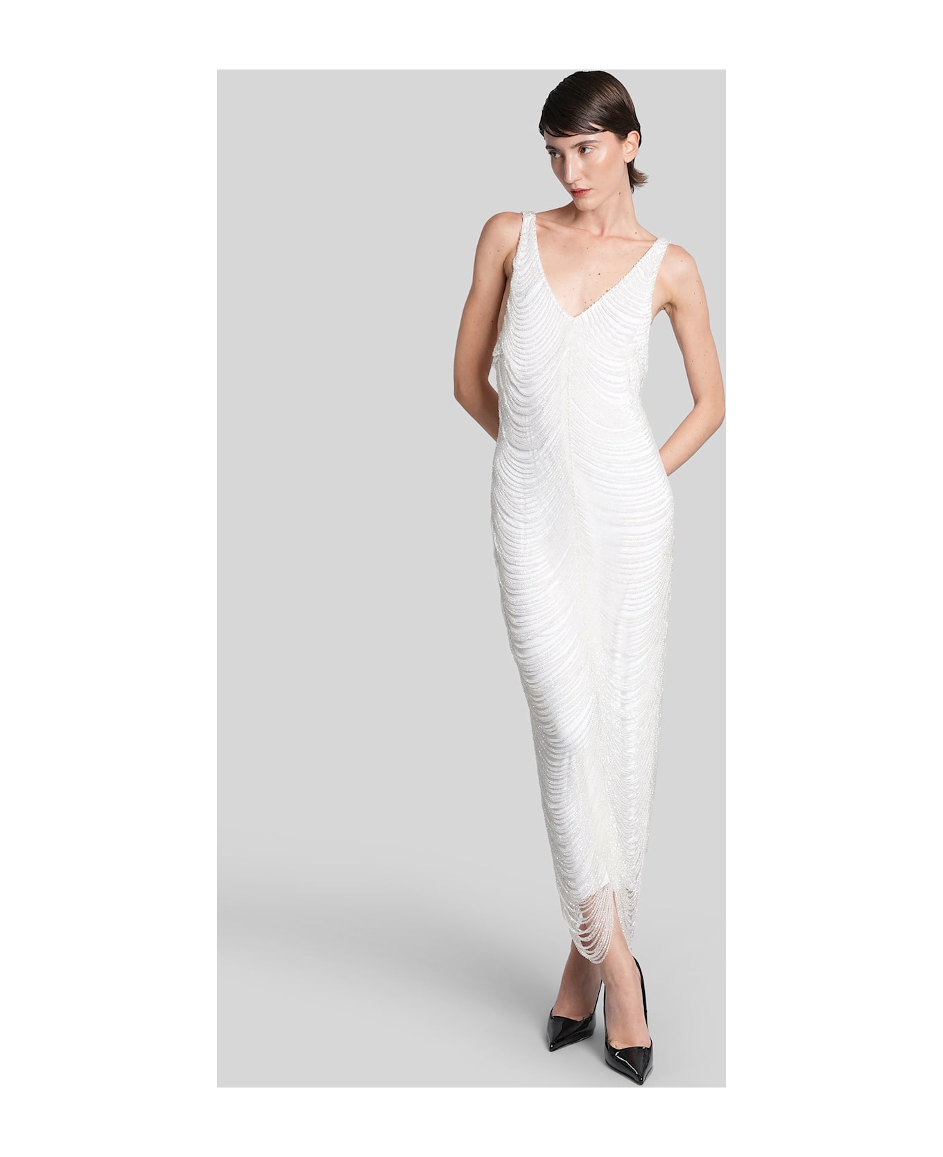 Giuseppe di Morabito Long Dress In White Polyamide - white