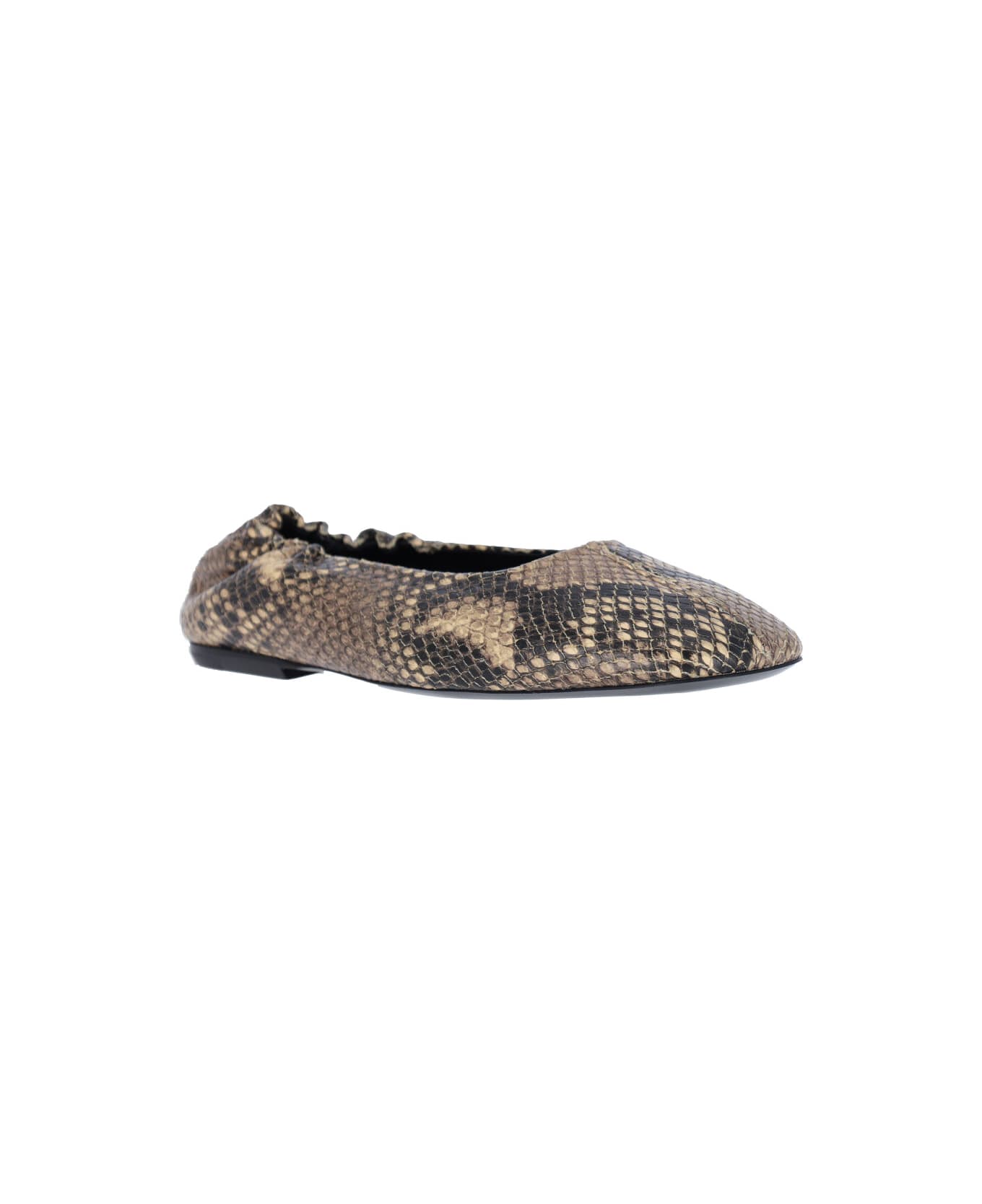 Dries Van Noten Leather Ballet Flats - Beige
