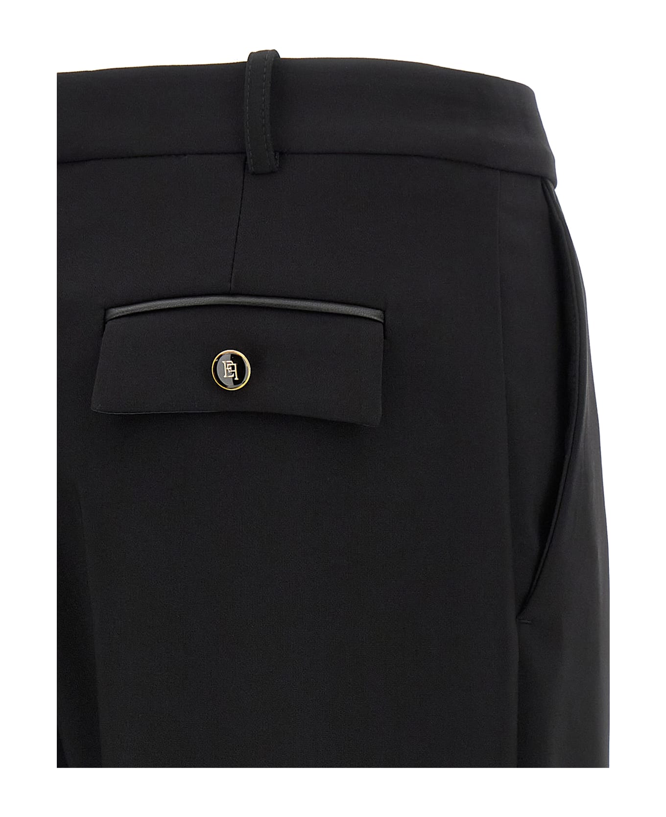 Elisabetta Franchi Fluid Cady Pants - Black  