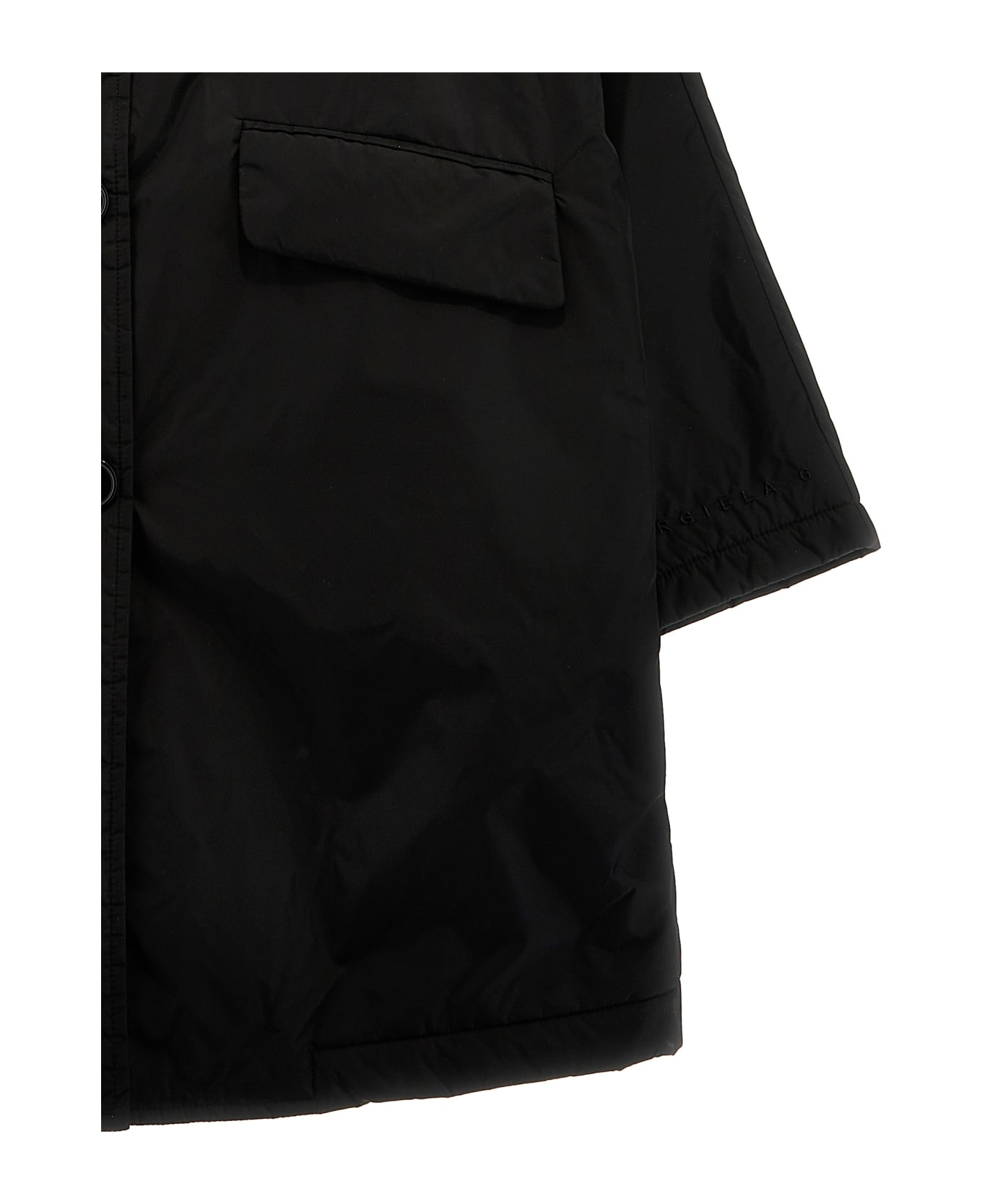 MM6 Maison Margiela Technical Fabric Coat - Black   コート＆ジャケット
