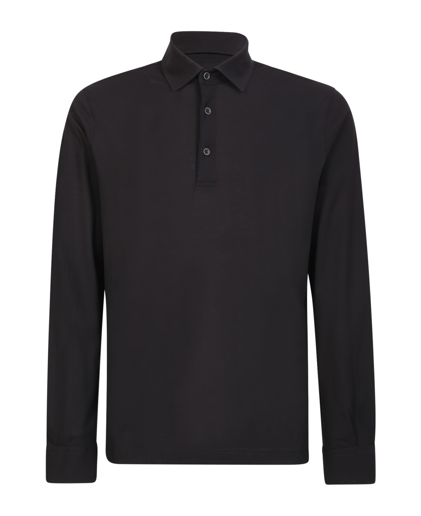 Herno Black Jersey Polo Shirt - Black