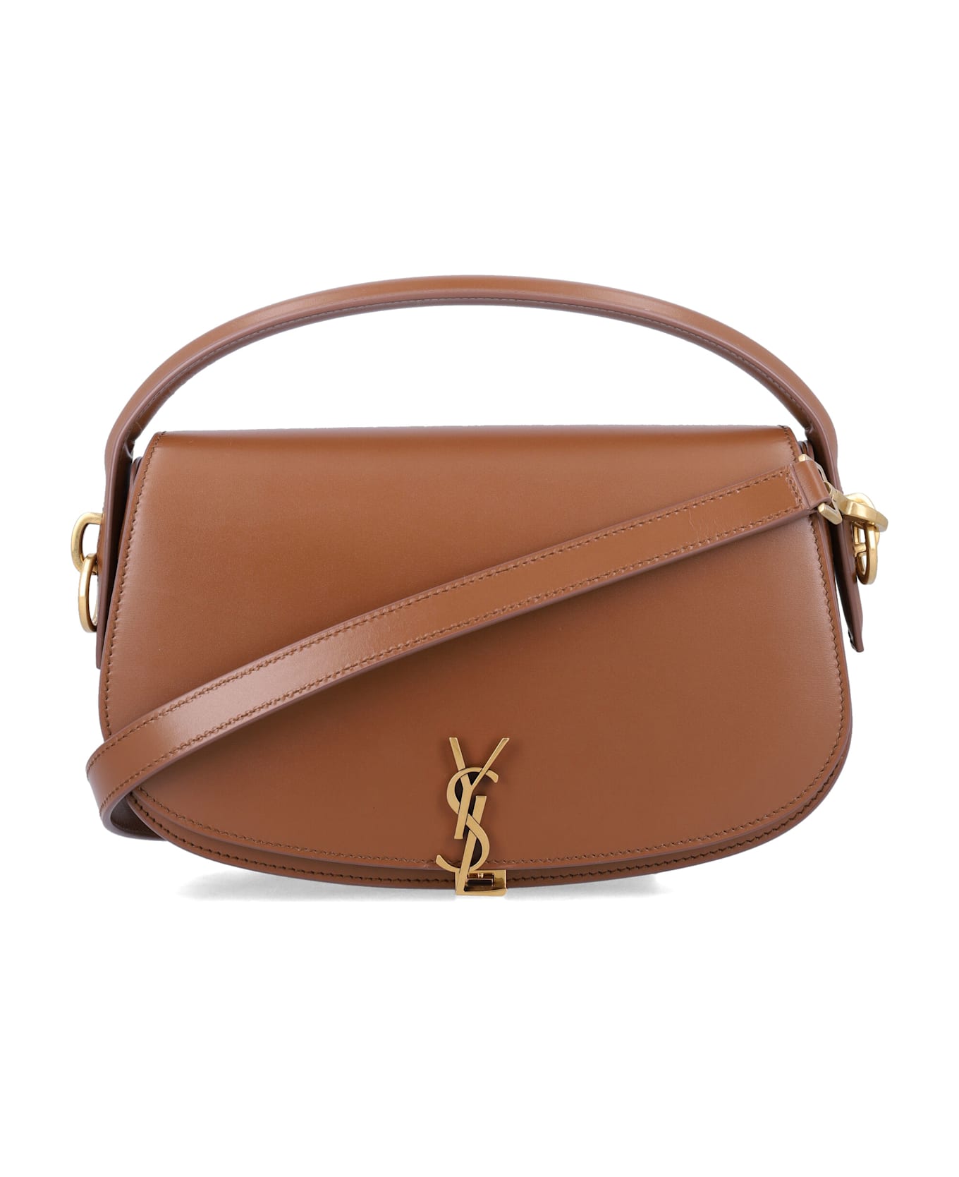 Saint Laurent Voltaire Leather Shoulder Bag - FOX