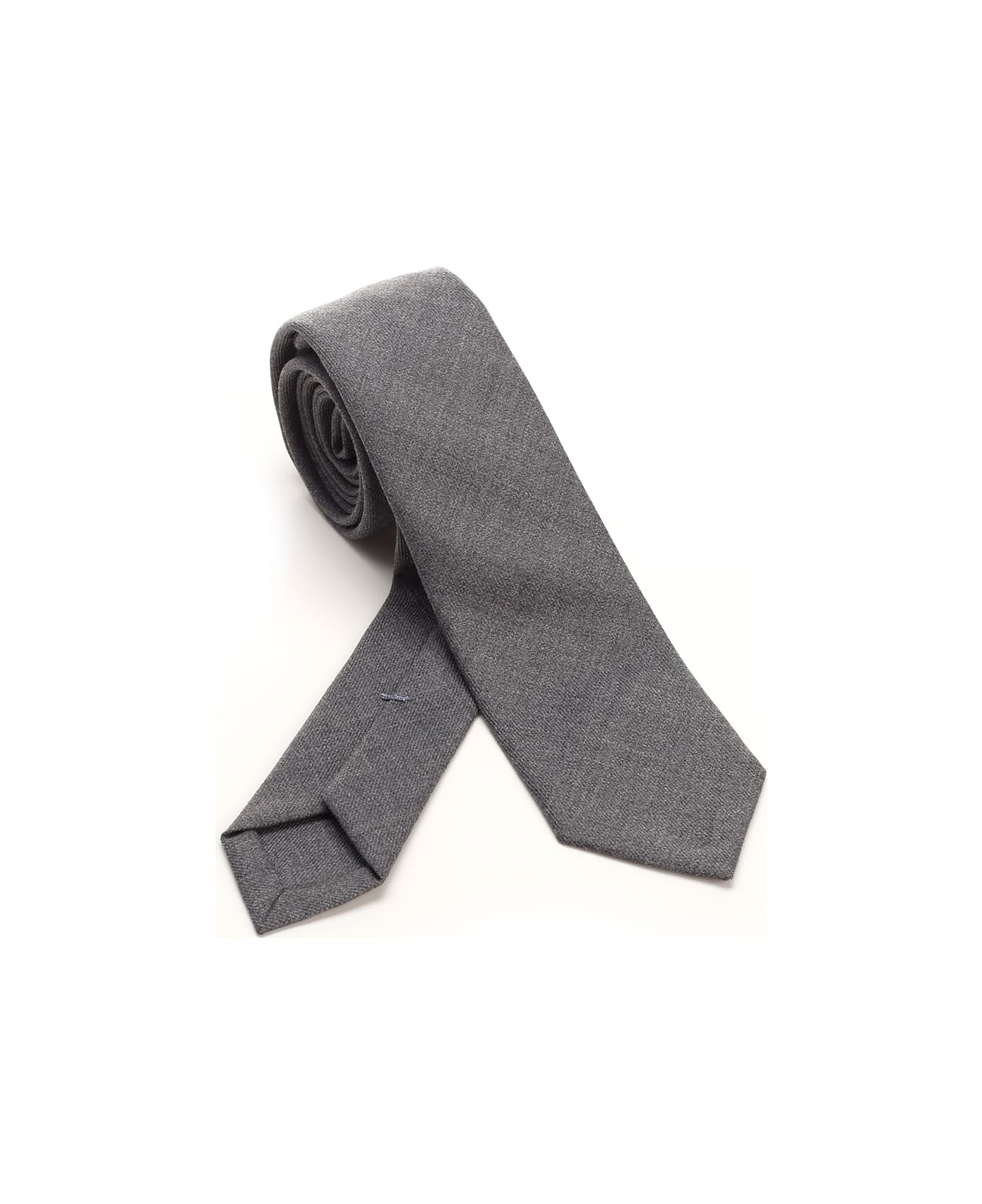Thom Browne Grey Wool Tie - Grey